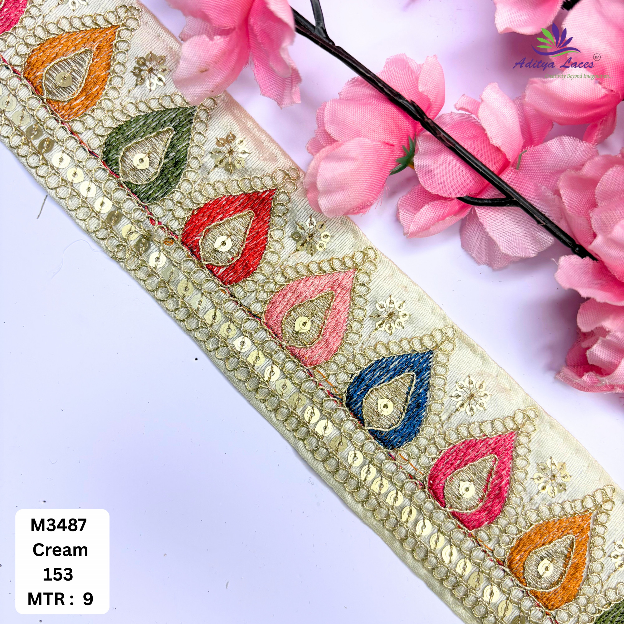 Elegant Malbari Lace Border for Saree Blouse