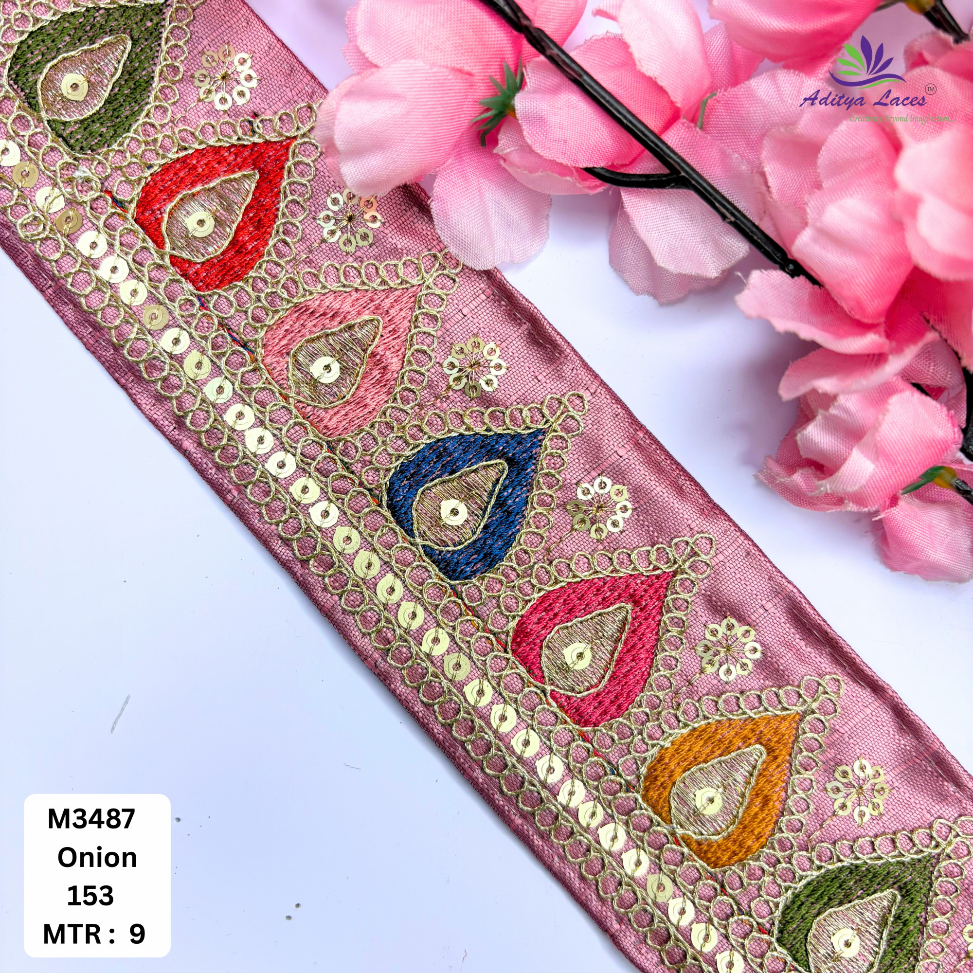 Elegant Malbari Lace Border for Saree Blouse