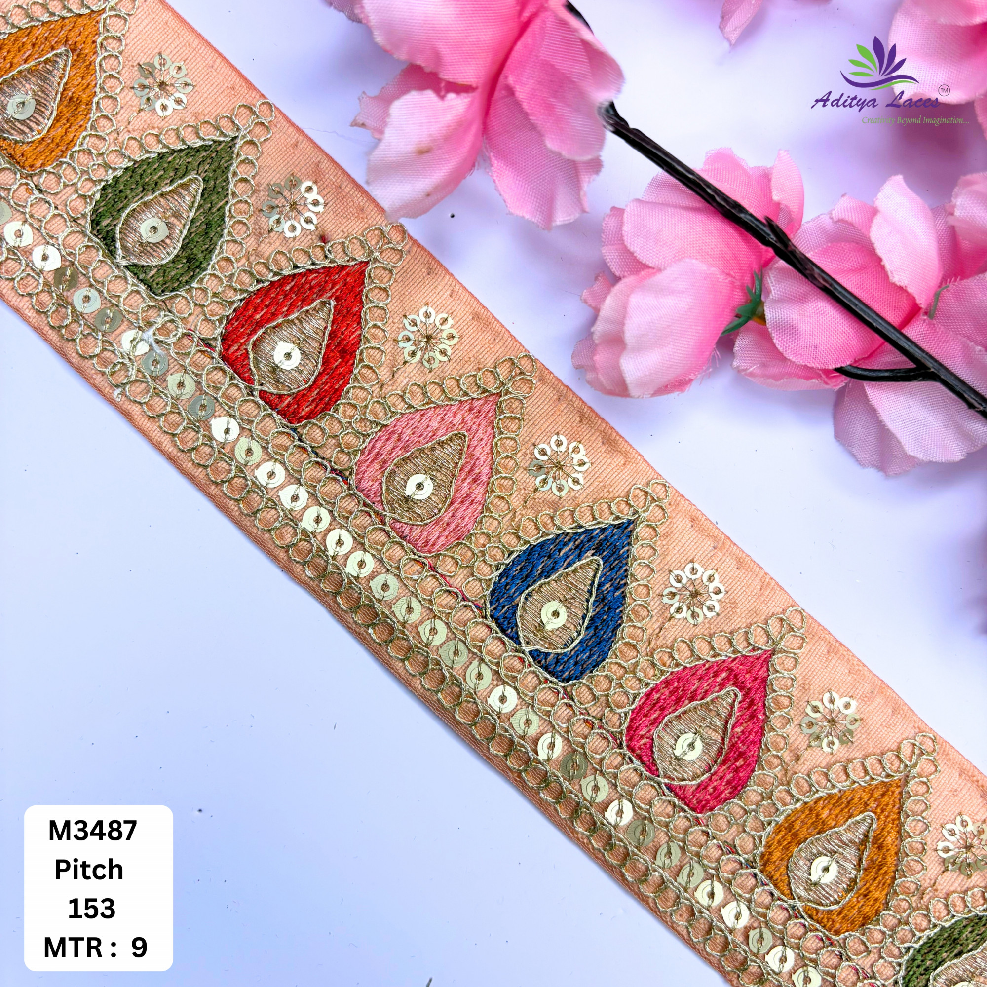 Elegant Malbari Lace Border for Saree Blouse