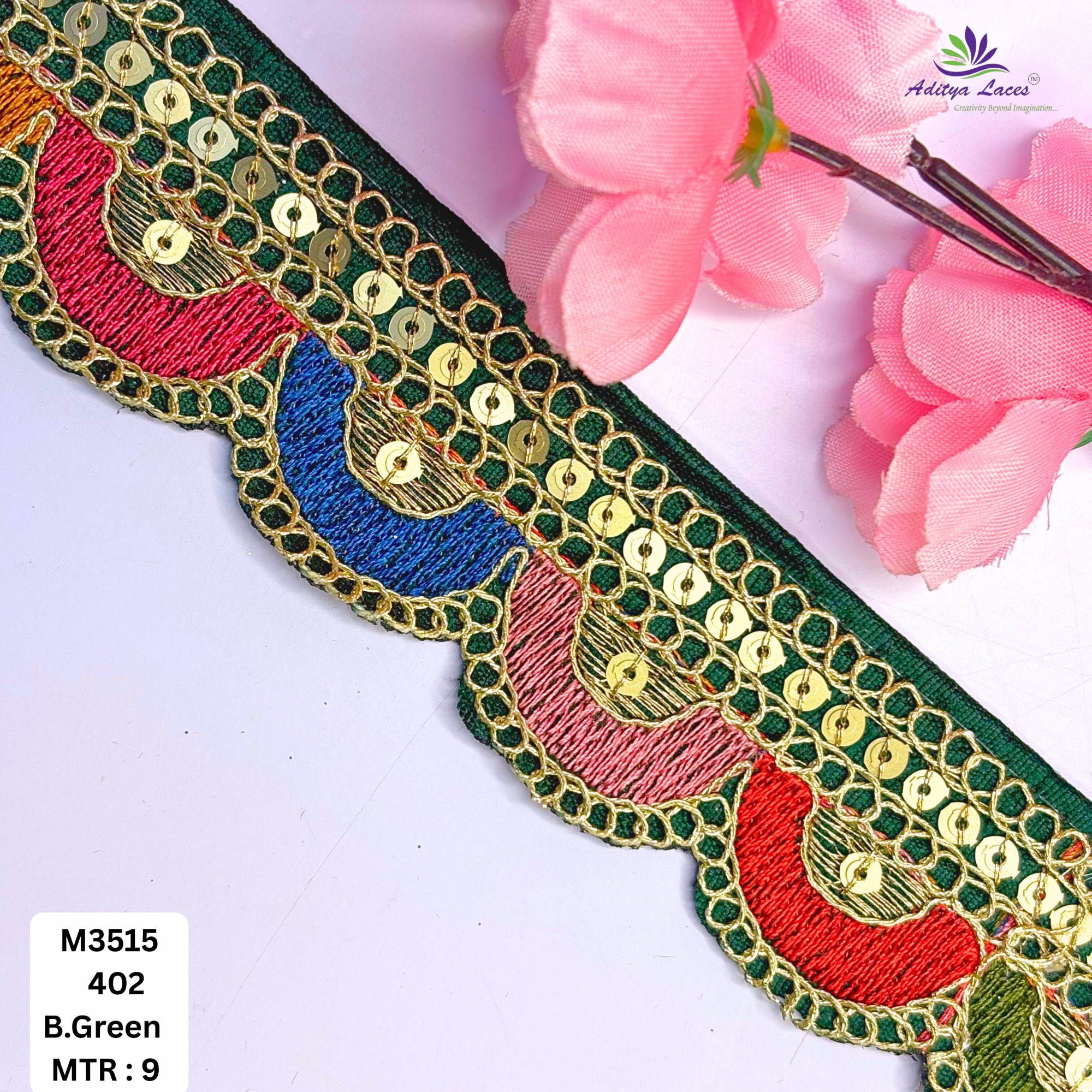 Artisan Decorative Border Trim for Ethnic Dresses