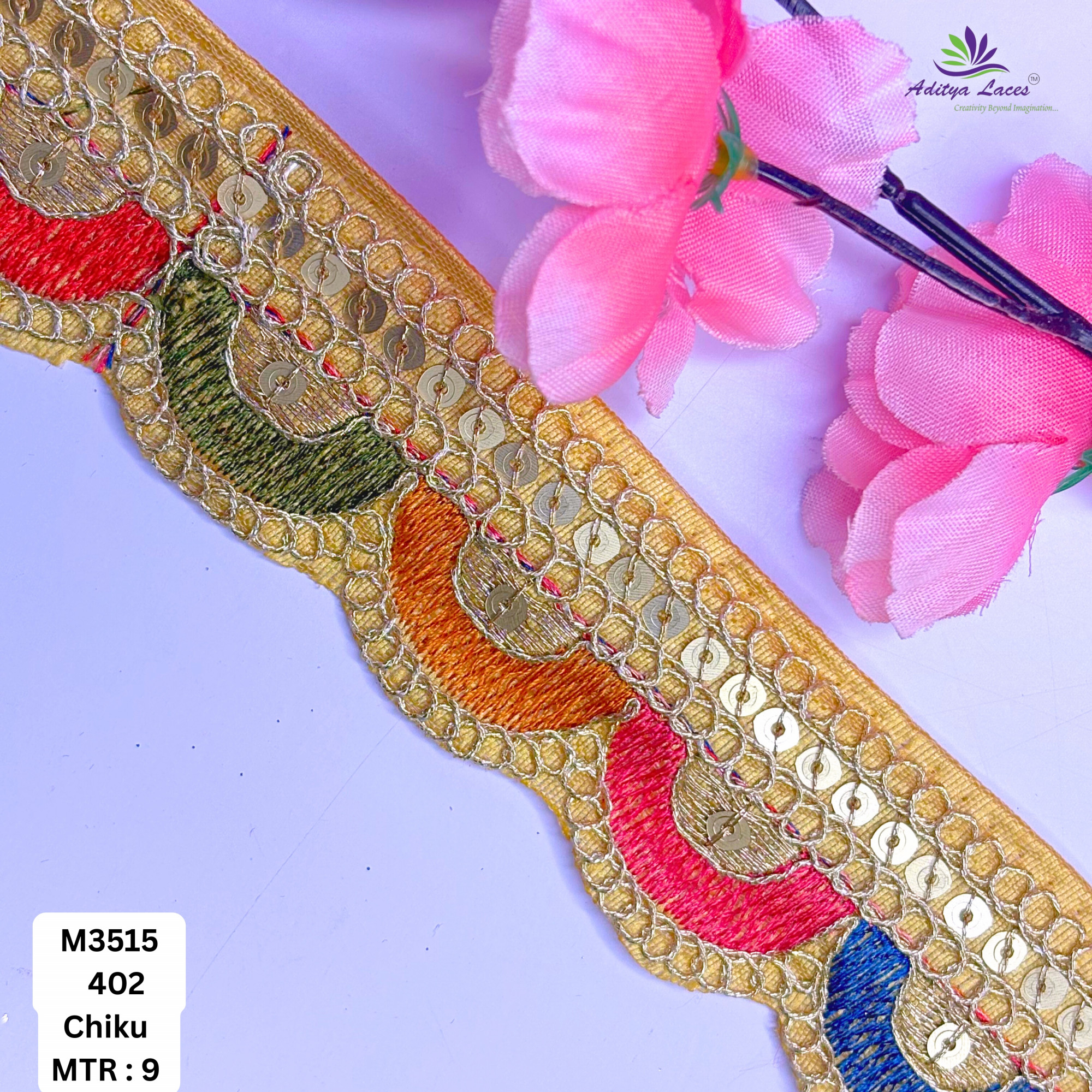 Artisan Decorative Border Trim for Ethnic Dresses
