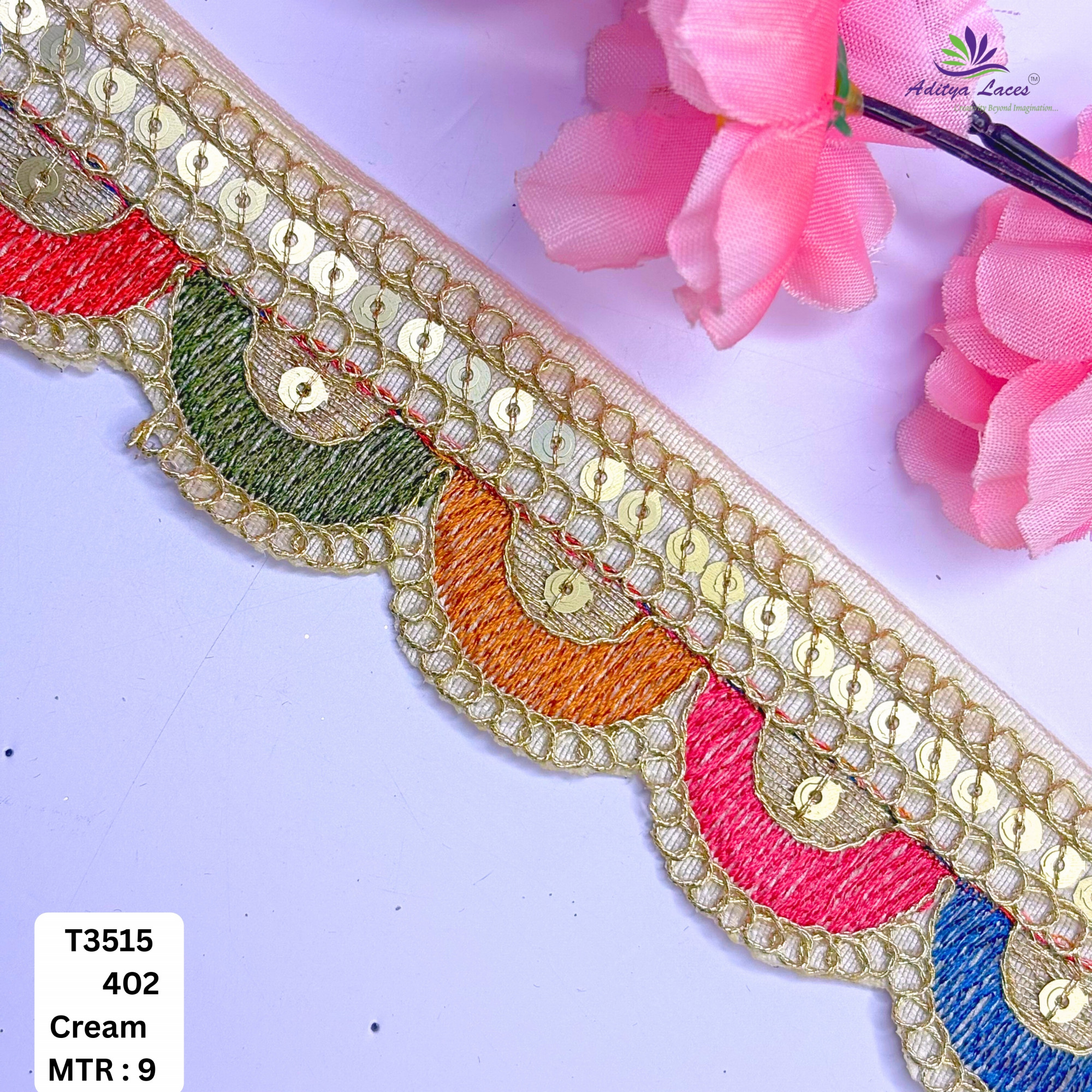 Artisan Decorative Border Trim for Ethnic Dresses