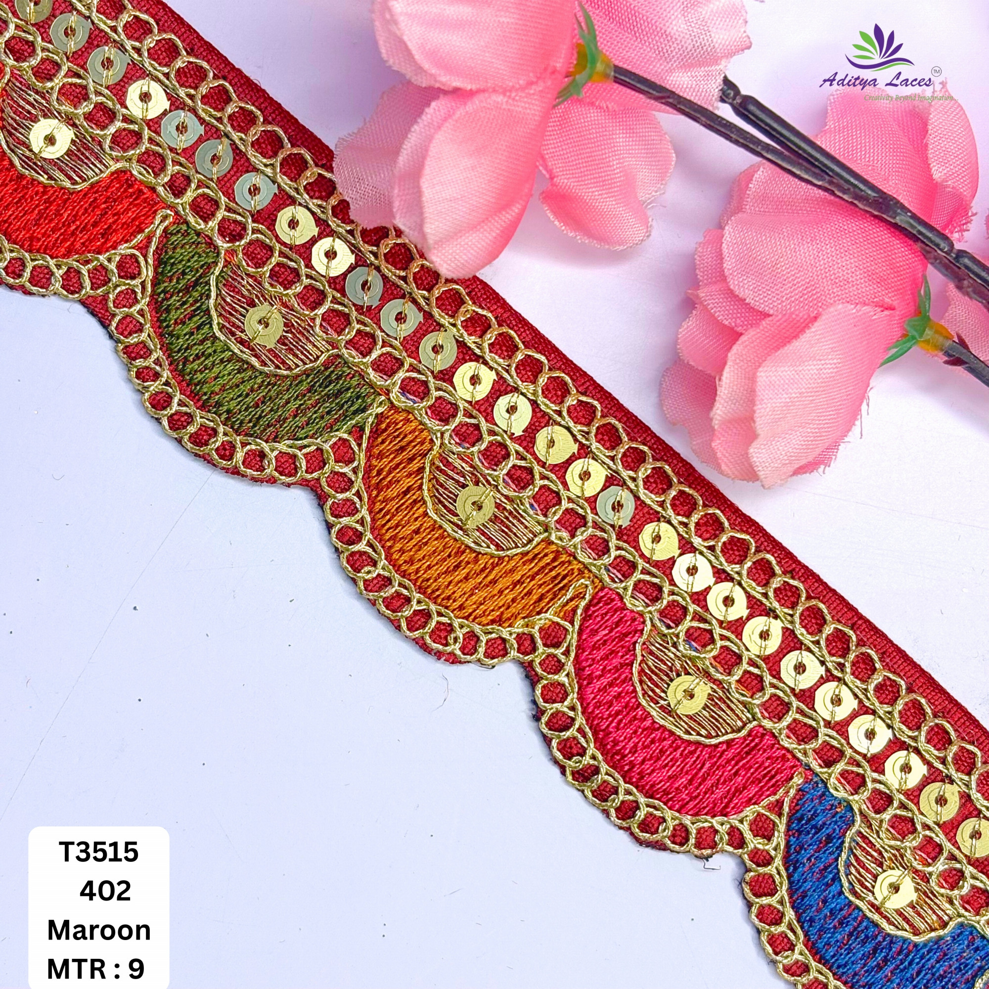 Artisan Decorative Border Trim for Ethnic Dresses