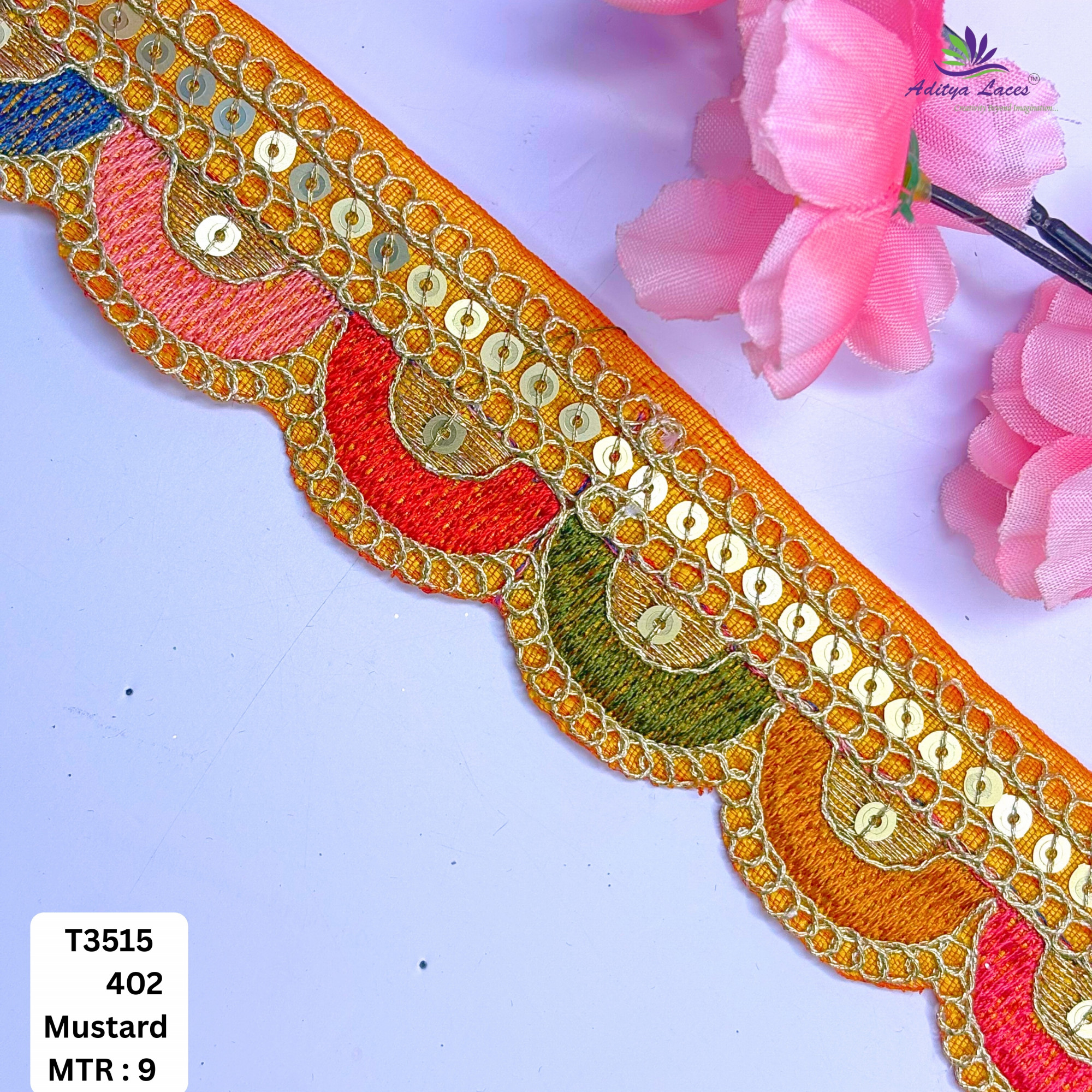 Artisan Decorative Border Trim for Ethnic Dresses