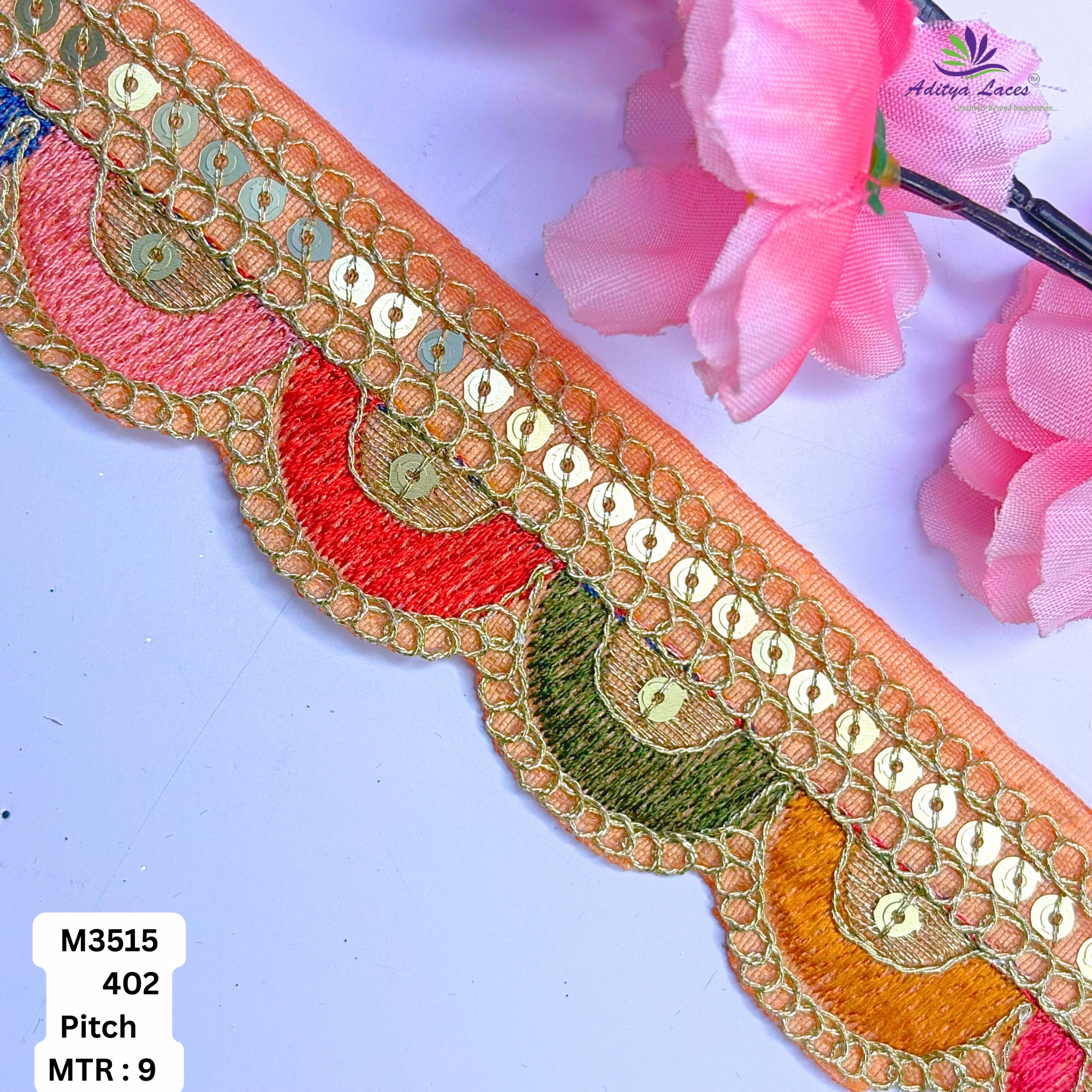Artisan Decorative Border Trim for Ethnic Dresses