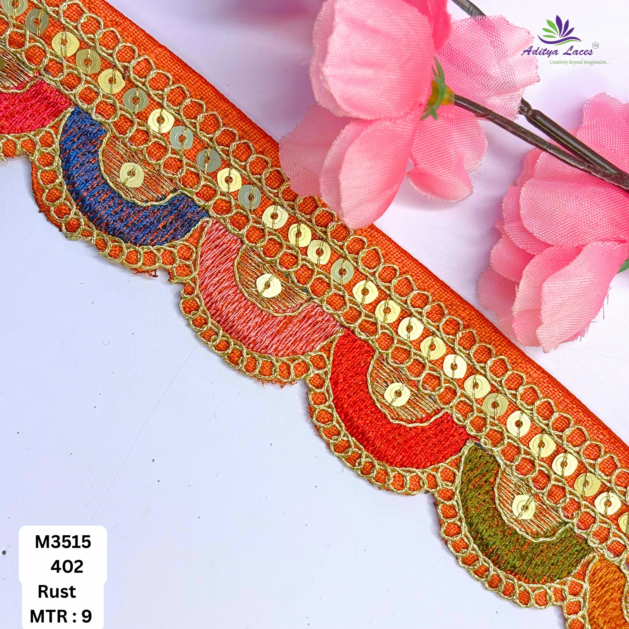 Artisan Decorative Border Trim for Ethnic Dresses