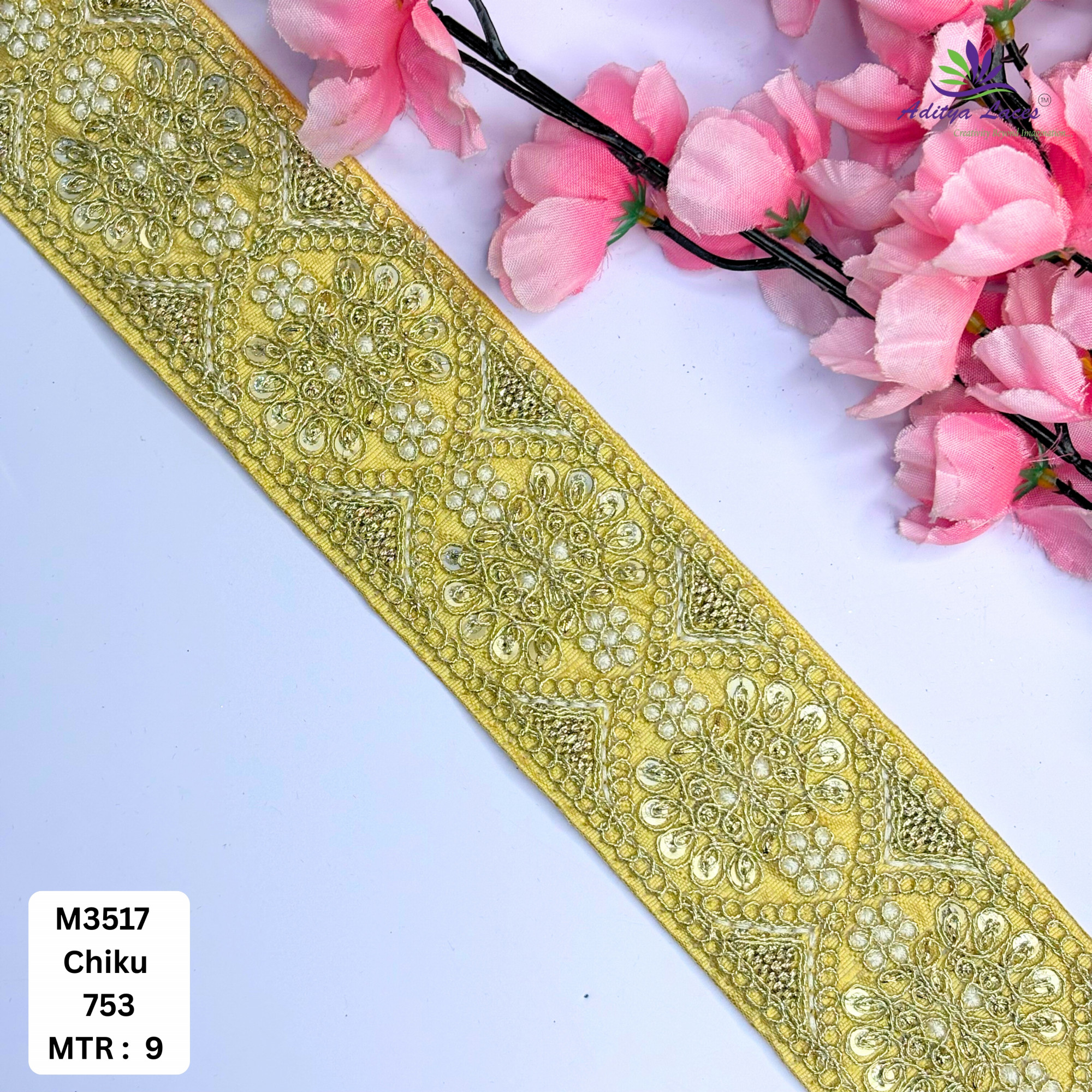 Luxury Decorative Beads Lace for Ethnic Dresses
