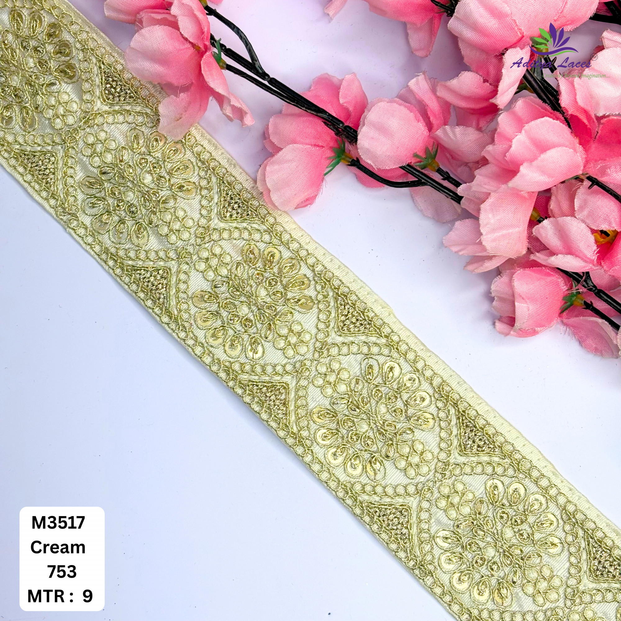Luxury Decorative Beads Lace for Ethnic Dresses