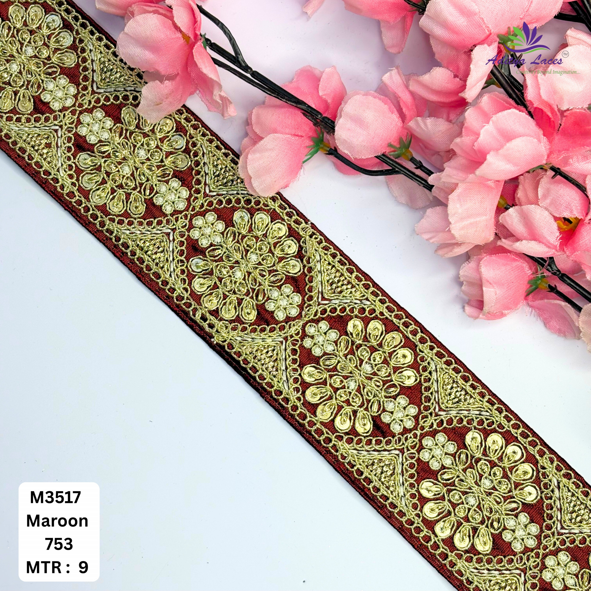 Luxury Decorative Beads Lace for Ethnic Dresses