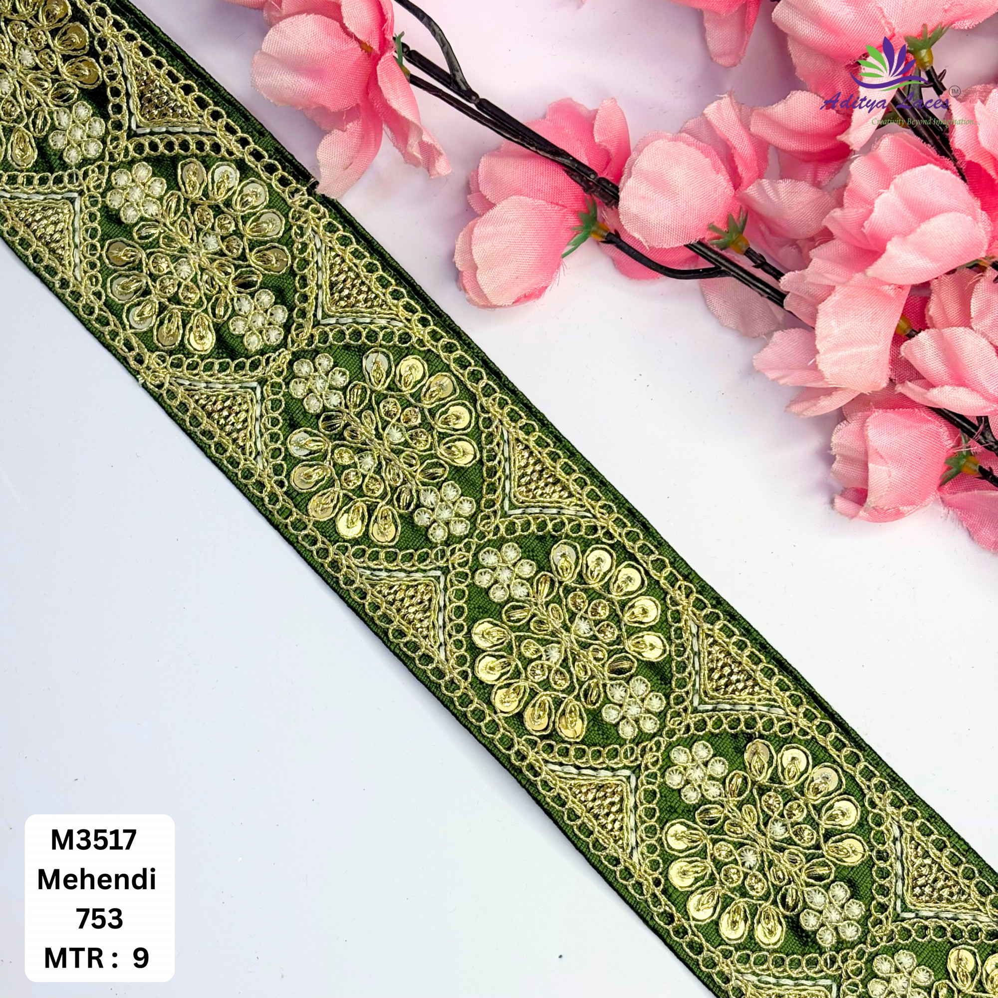 Luxury Decorative Beads Lace for Ethnic Dresses