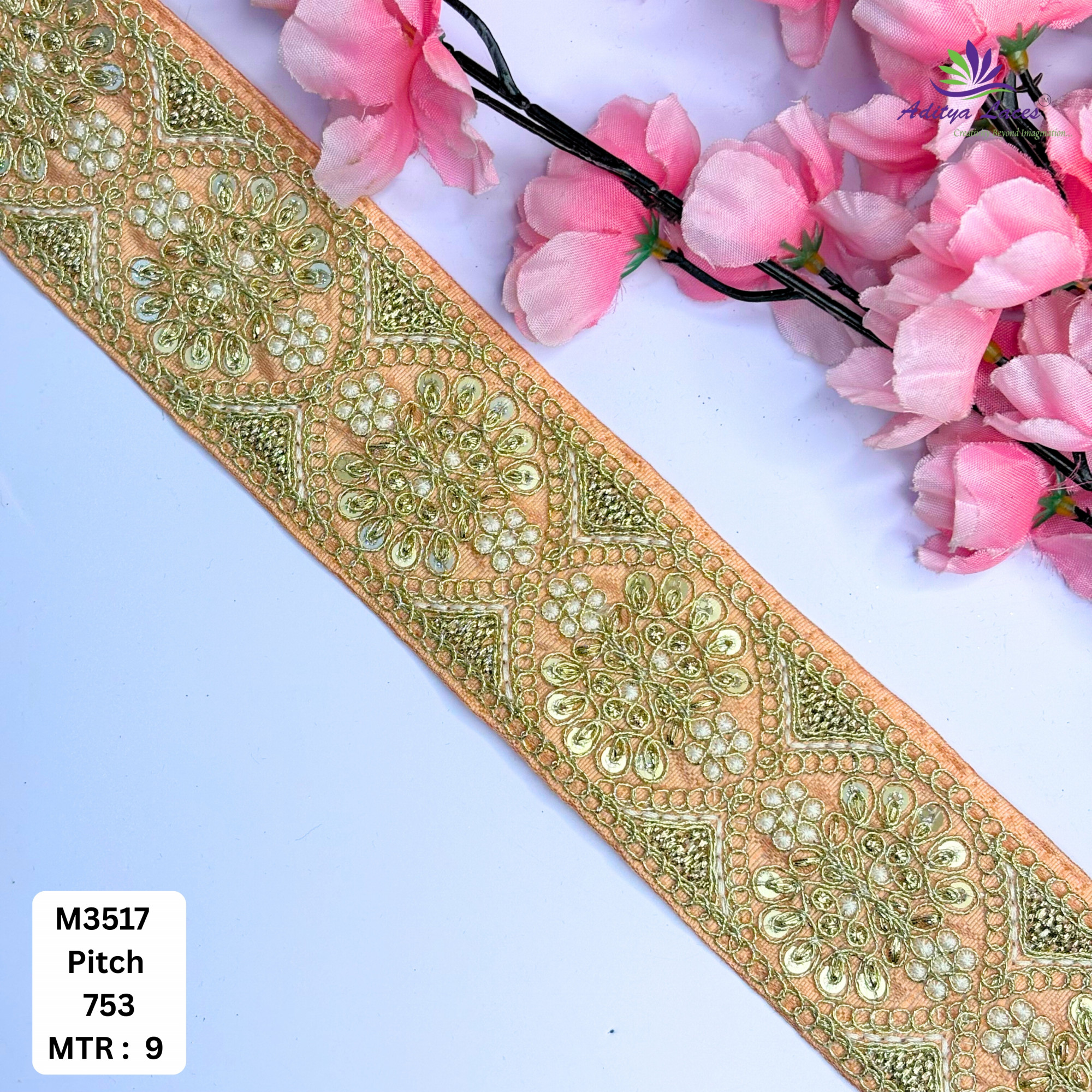Luxury Decorative Beads Lace for Ethnic Dresses