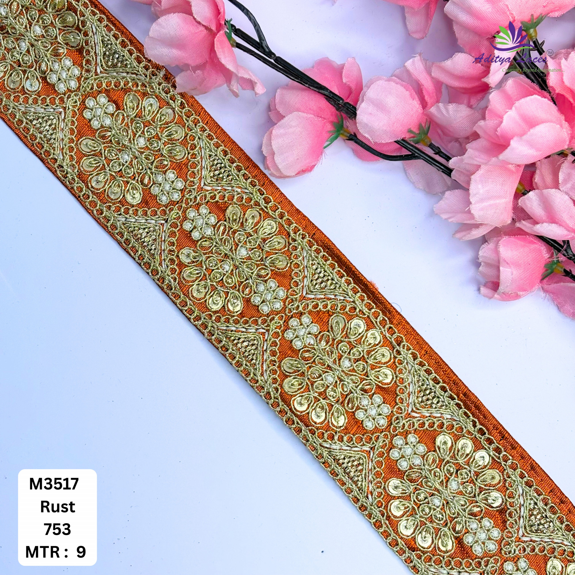 Luxury Decorative Beads Lace for Ethnic Dresses