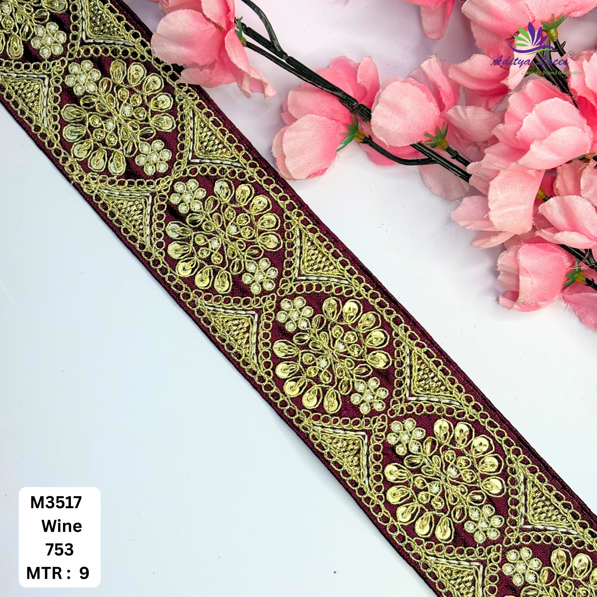 Luxury Decorative Beads Lace for Ethnic Dresses