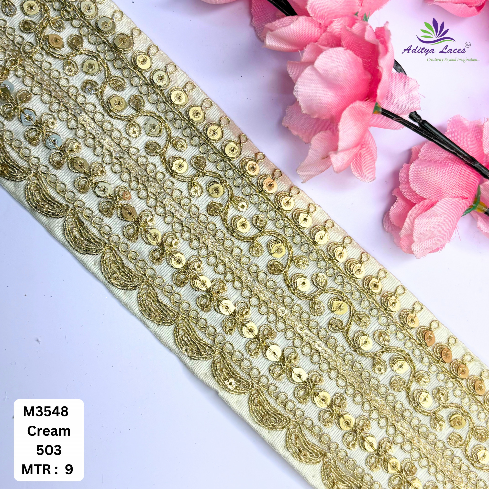 Premium Designer Lace Trim for Bridal Wear