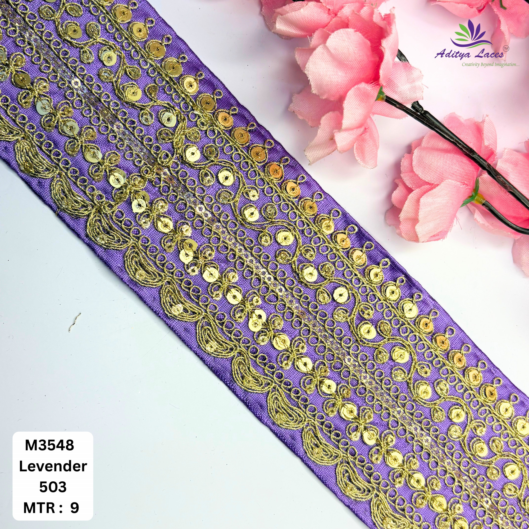 Premium Designer Lace Trim for Bridal Wear