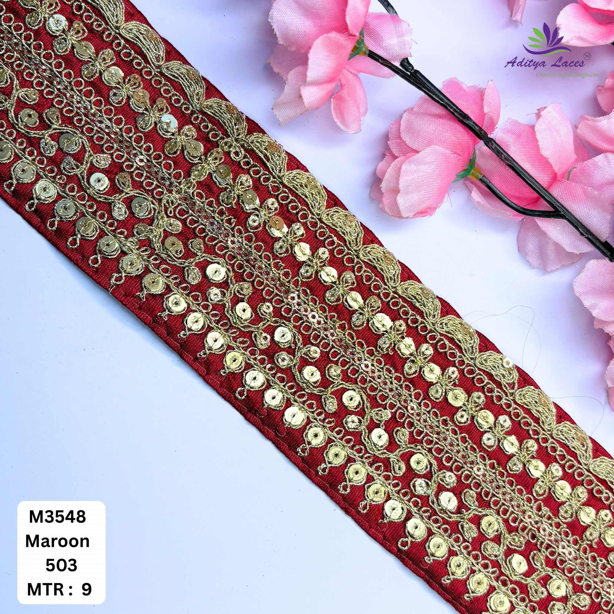 Premium Designer Lace Trim for Bridal Wear