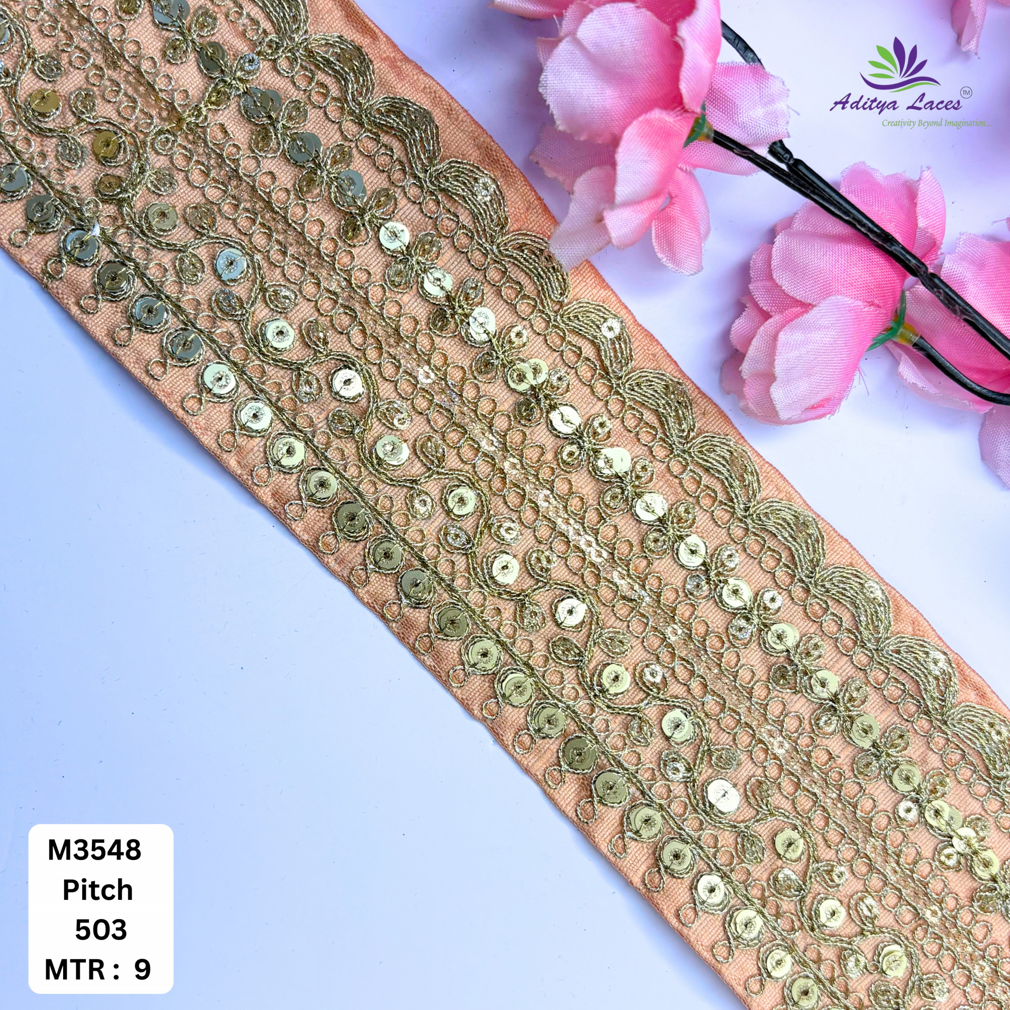 Premium Designer Lace Trim for Bridal Wear