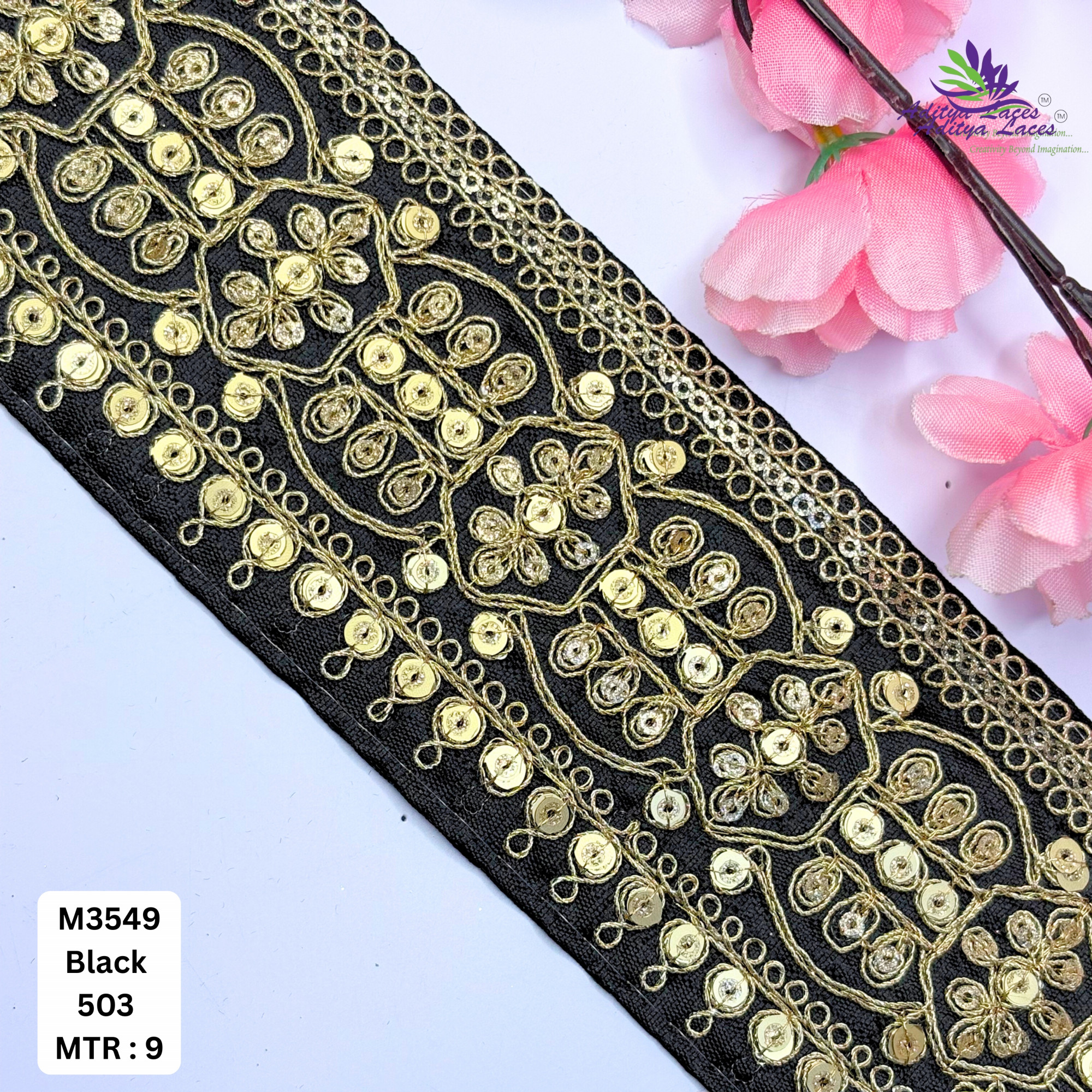 Handcrafted Decorative Beads Lace for Bridal Wear