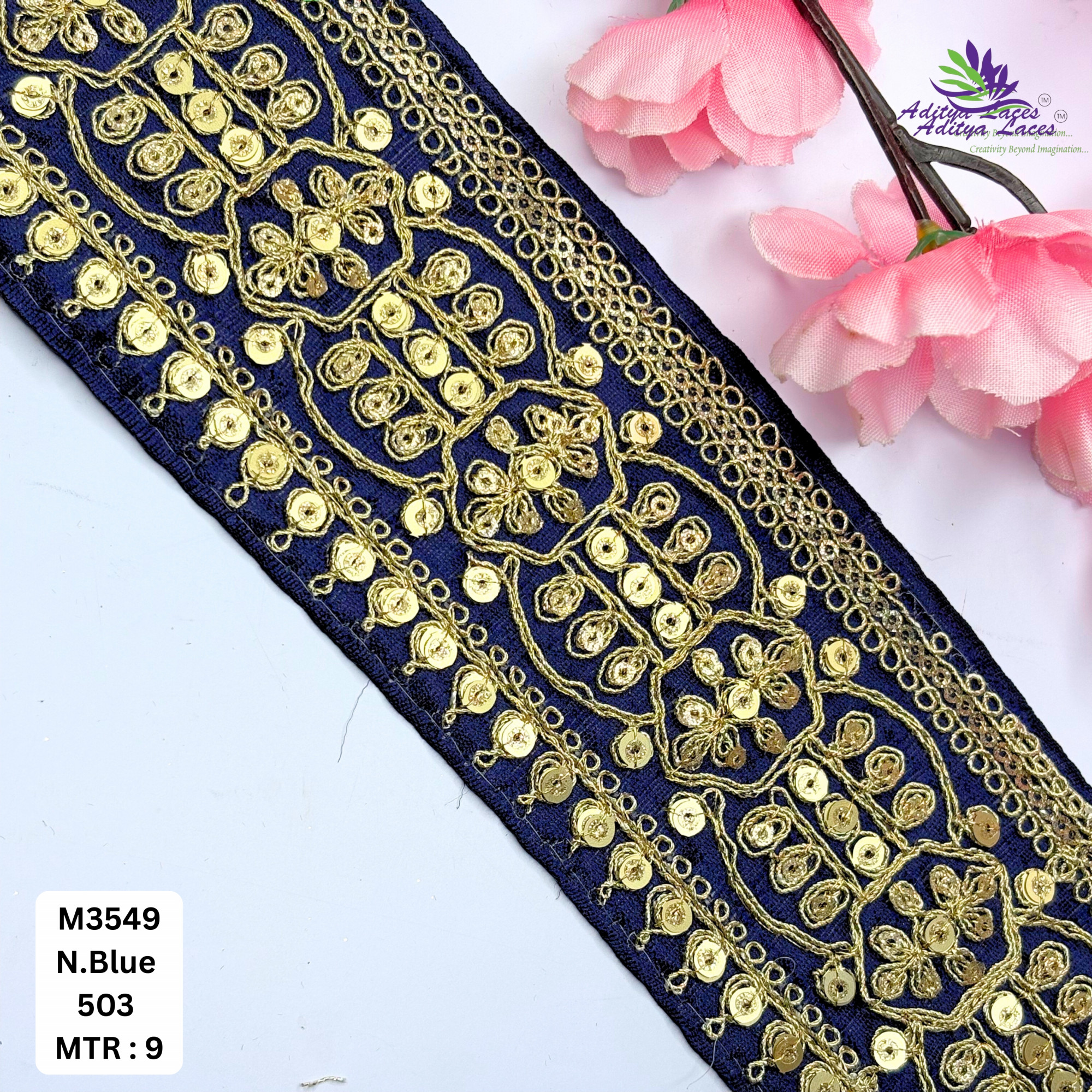 Handcrafted Decorative Beads Lace for Bridal Wear