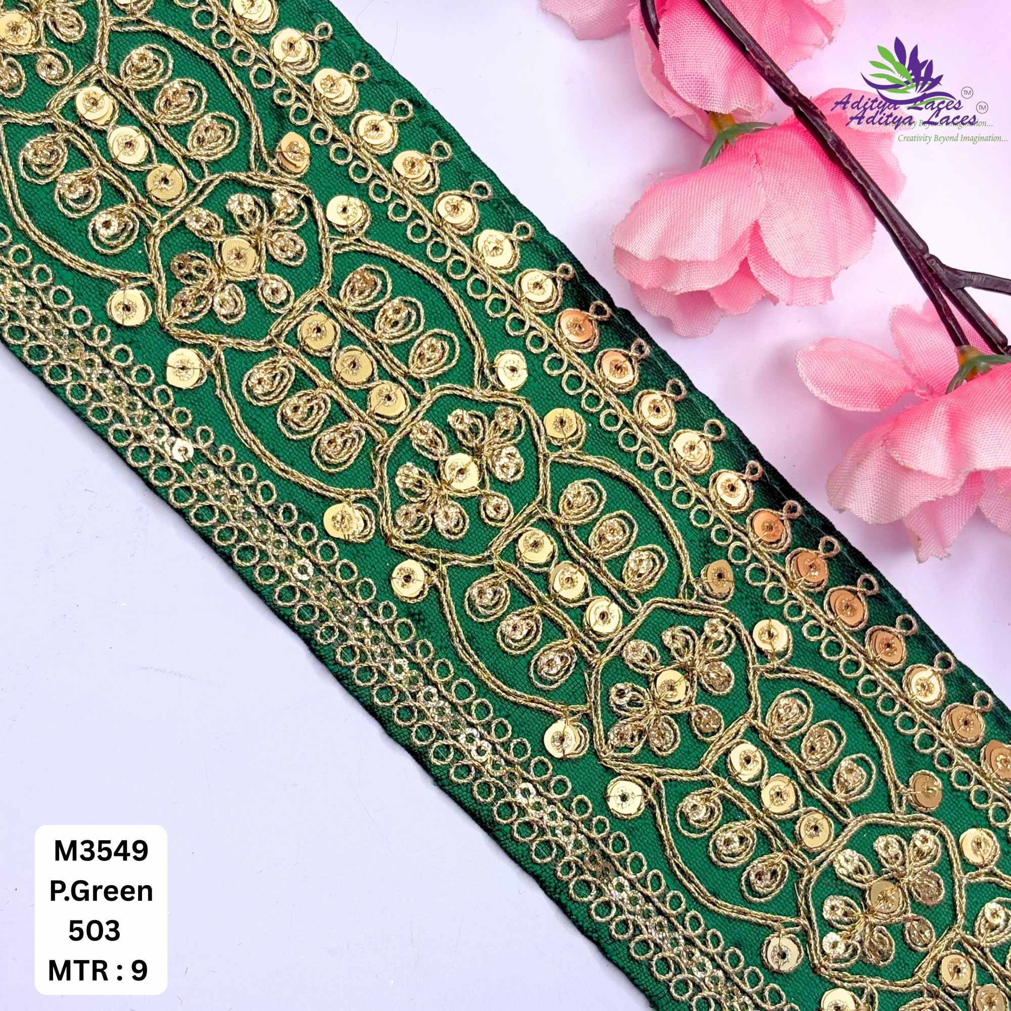 Handcrafted Decorative Beads Lace for Bridal Wear
