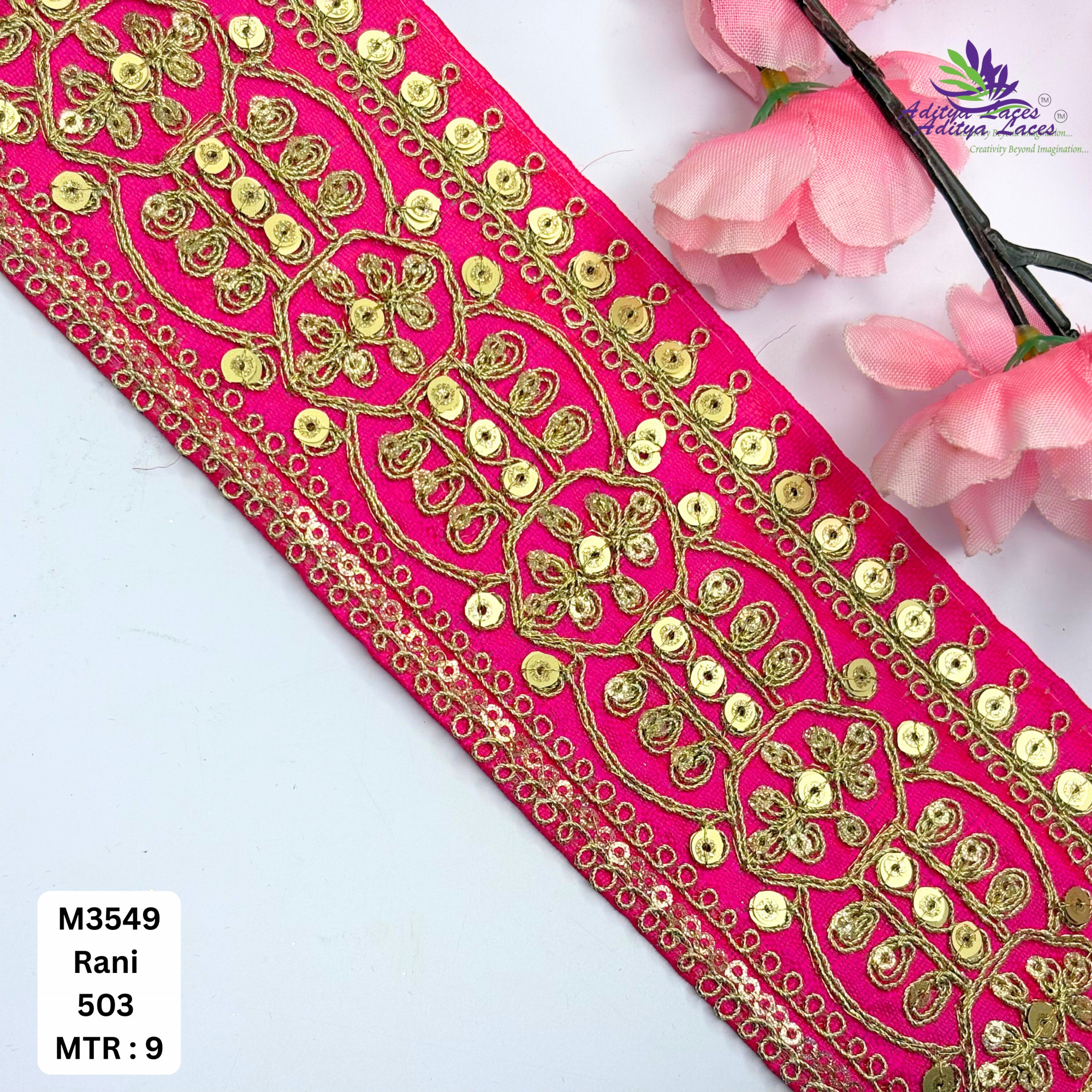 Handcrafted Decorative Beads Lace for Bridal Wear