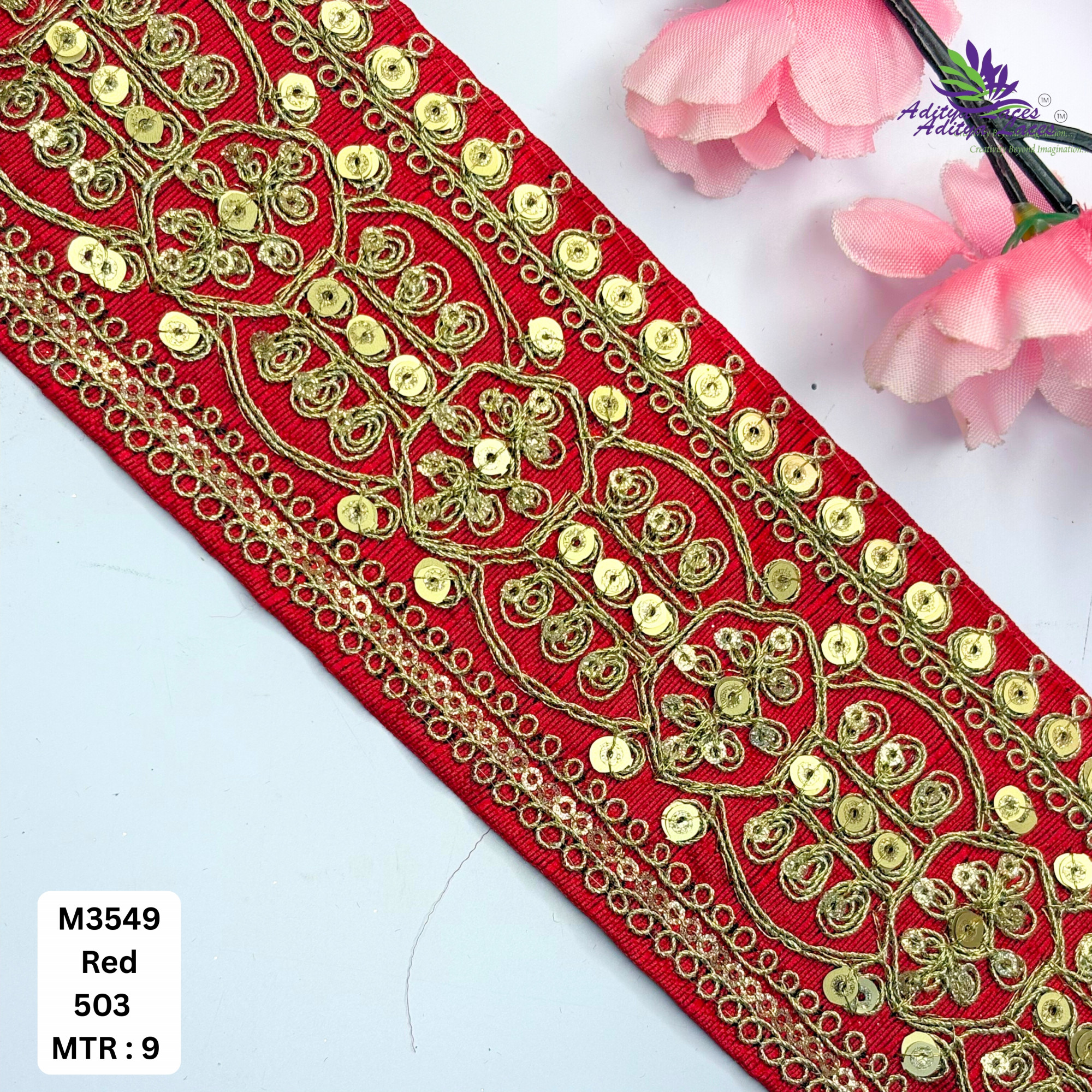 Handcrafted Decorative Beads Lace for Bridal Wear