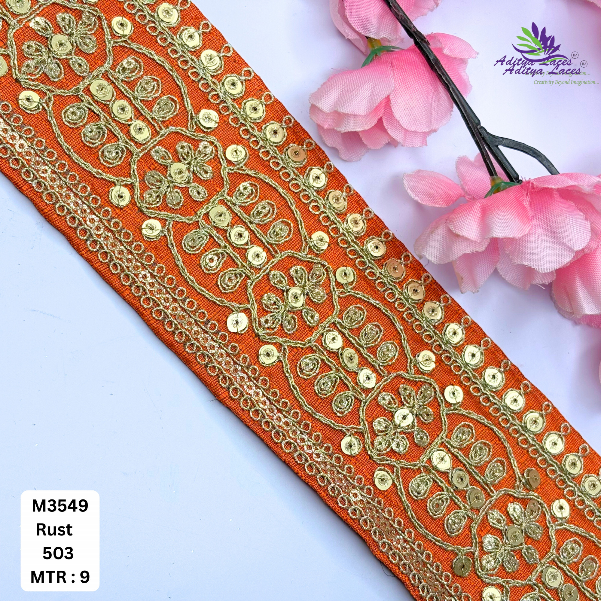 Handcrafted Decorative Beads Lace for Bridal Wear