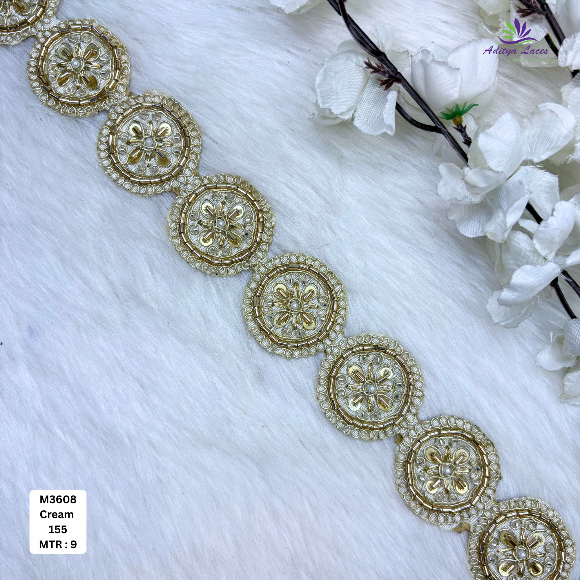 Designer Bridal Beads Lace for Bridal Wear