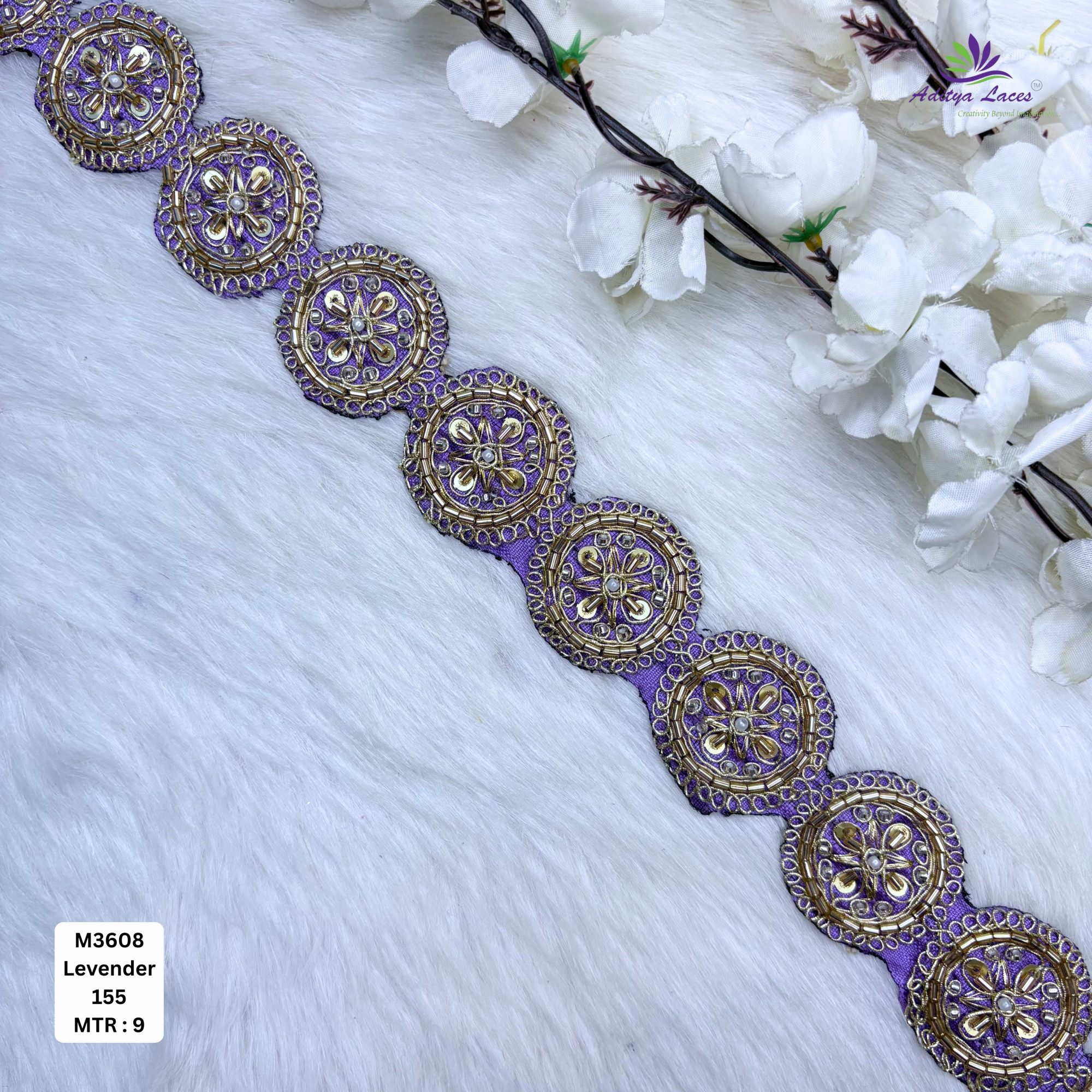 Designer Bridal Beads Lace for Bridal Wear