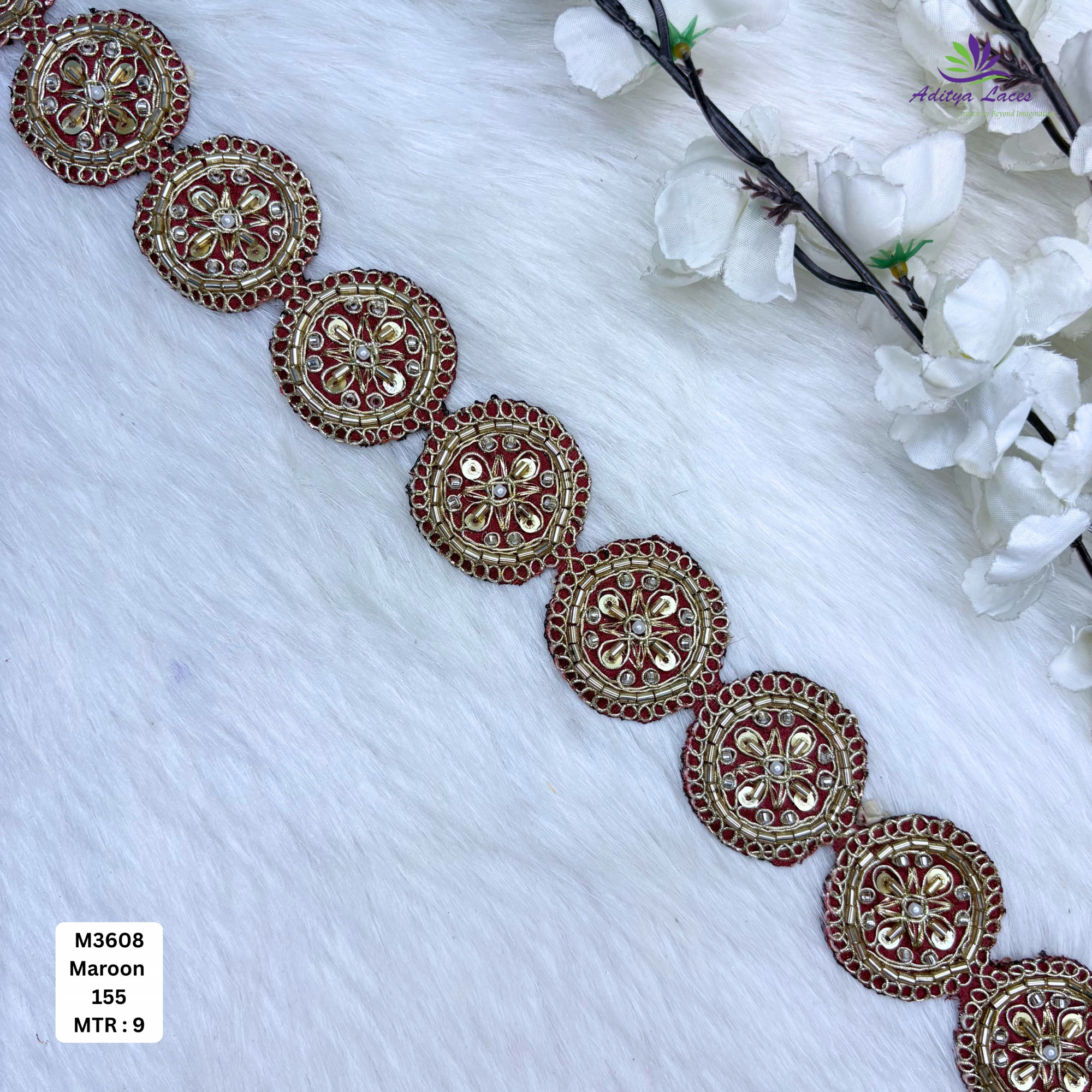 Designer Bridal Beads Lace for Bridal Wear
