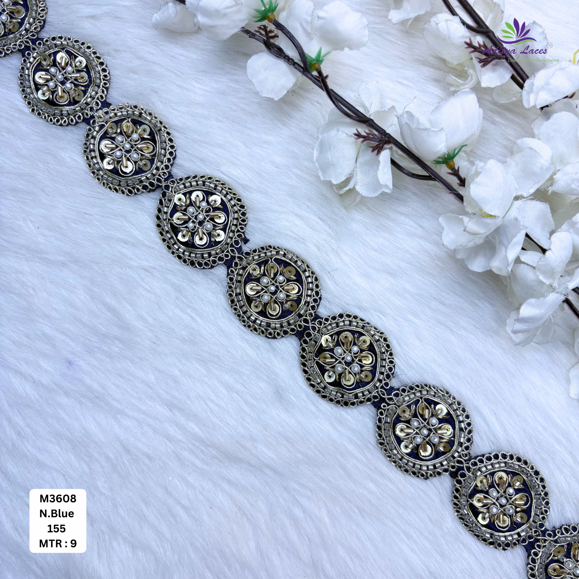 Designer Bridal Beads Lace for Bridal Wear