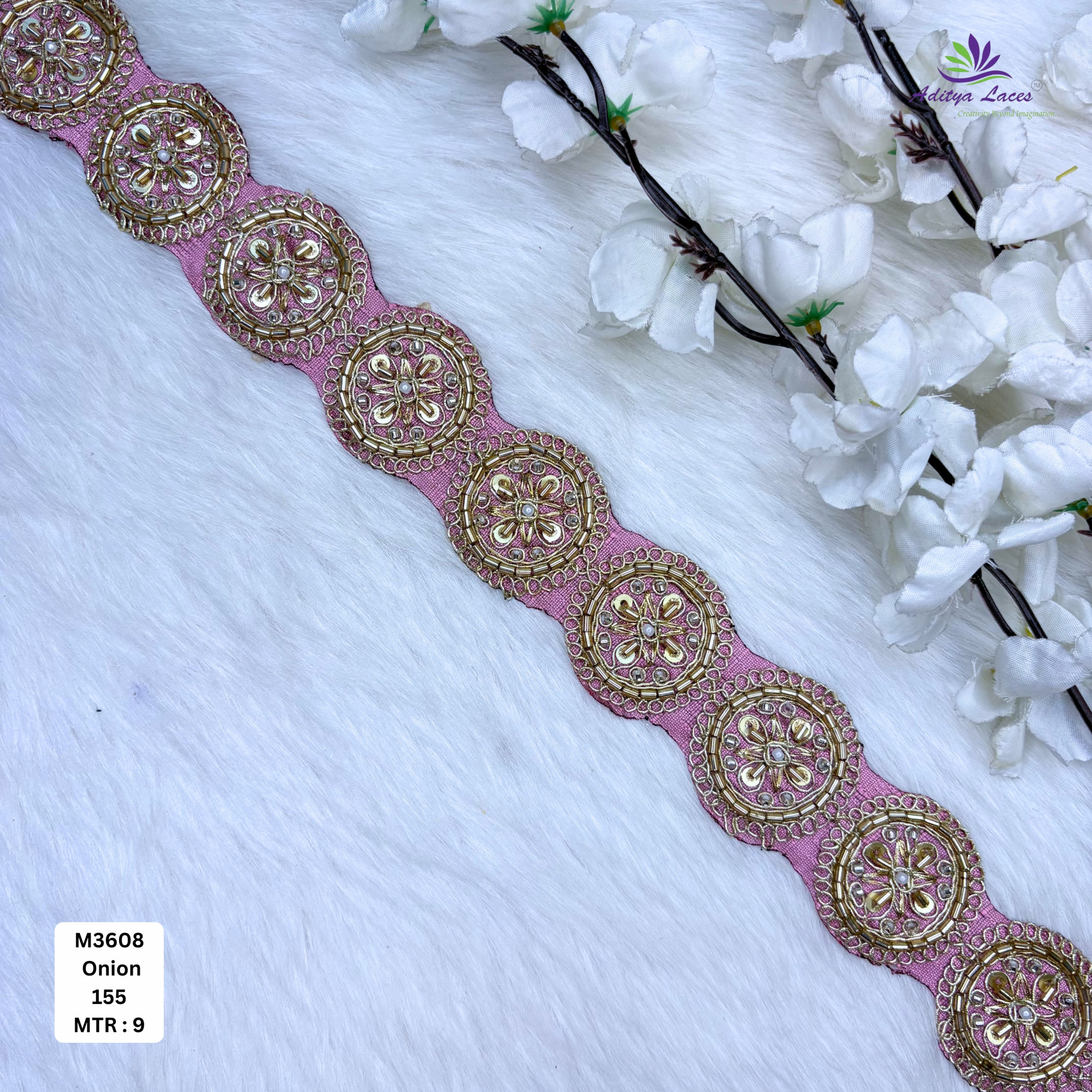 Designer Bridal Beads Lace for Bridal Wear