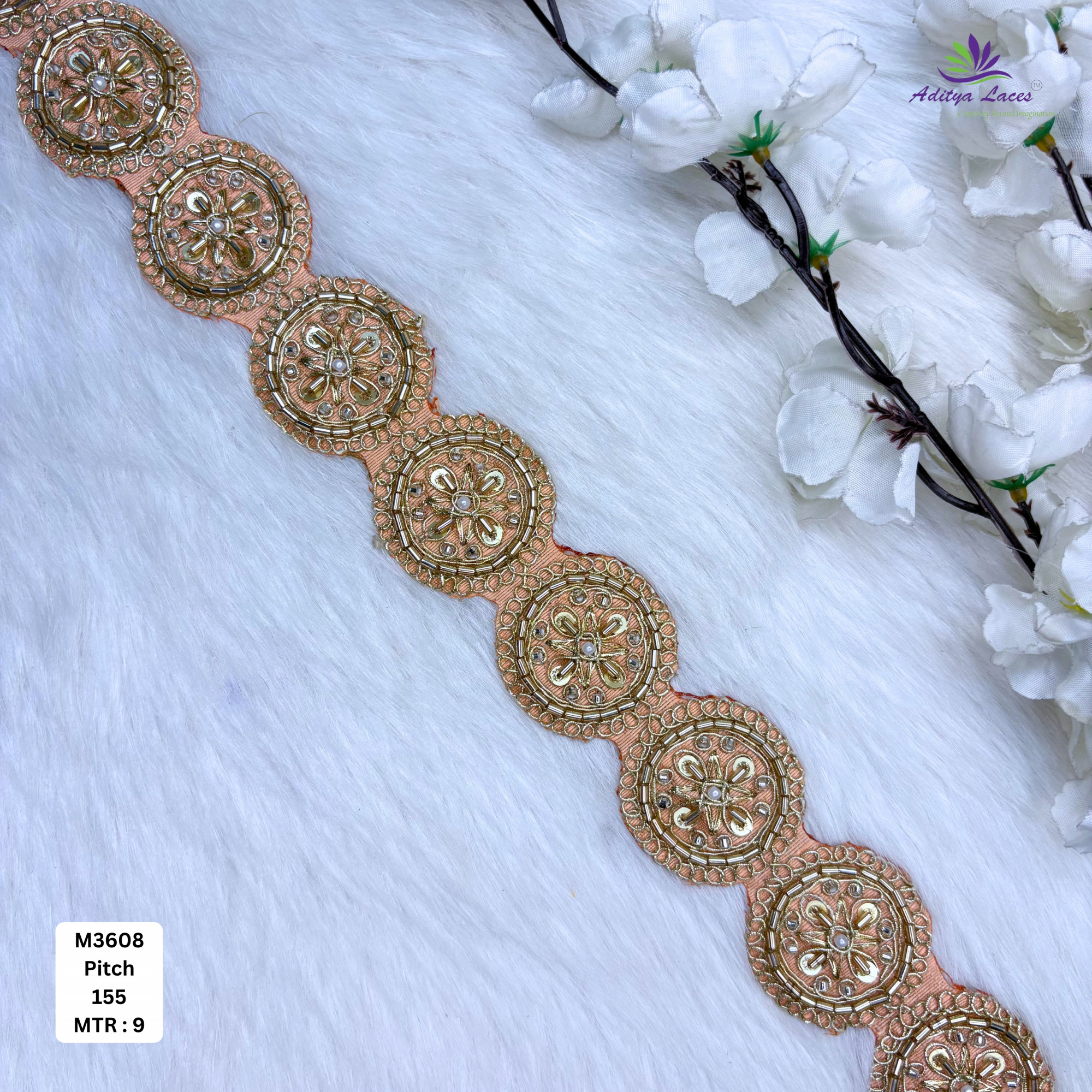 Designer Bridal Beads Lace for Bridal Wear
