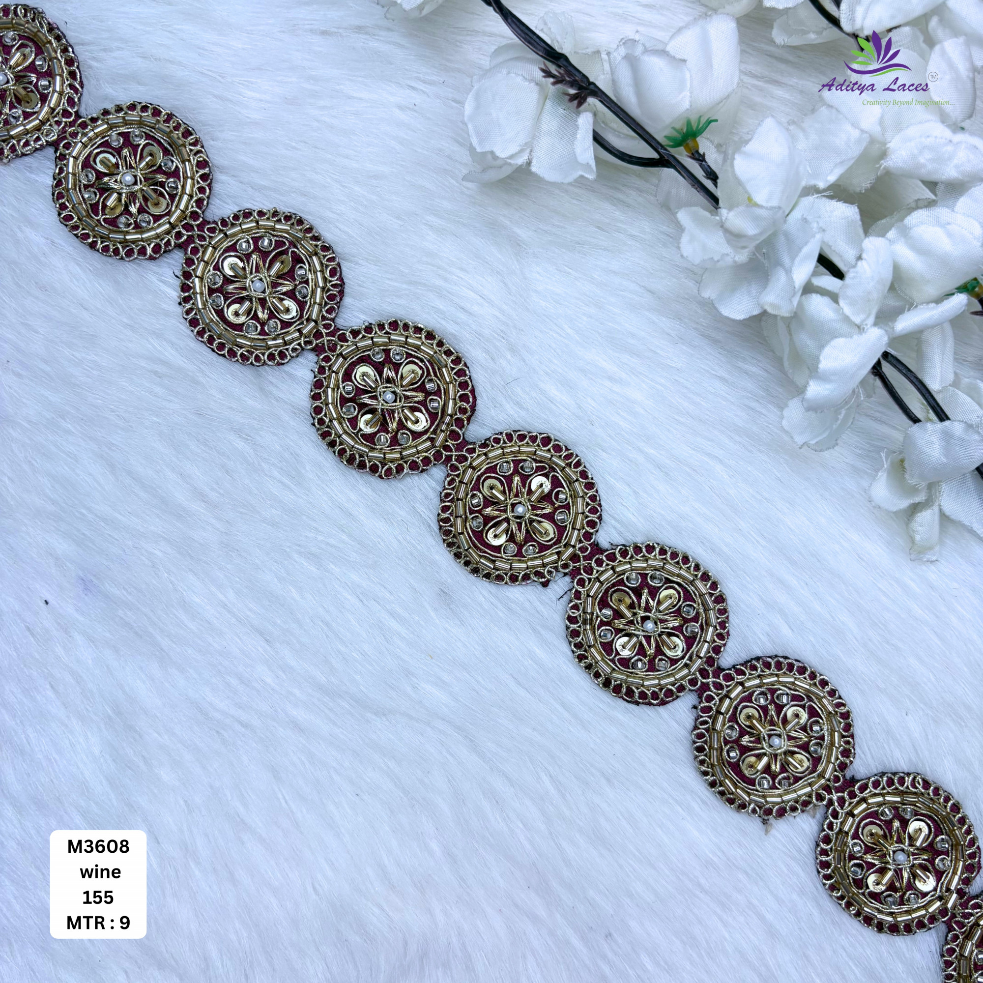 Designer Bridal Beads Lace for Bridal Wear