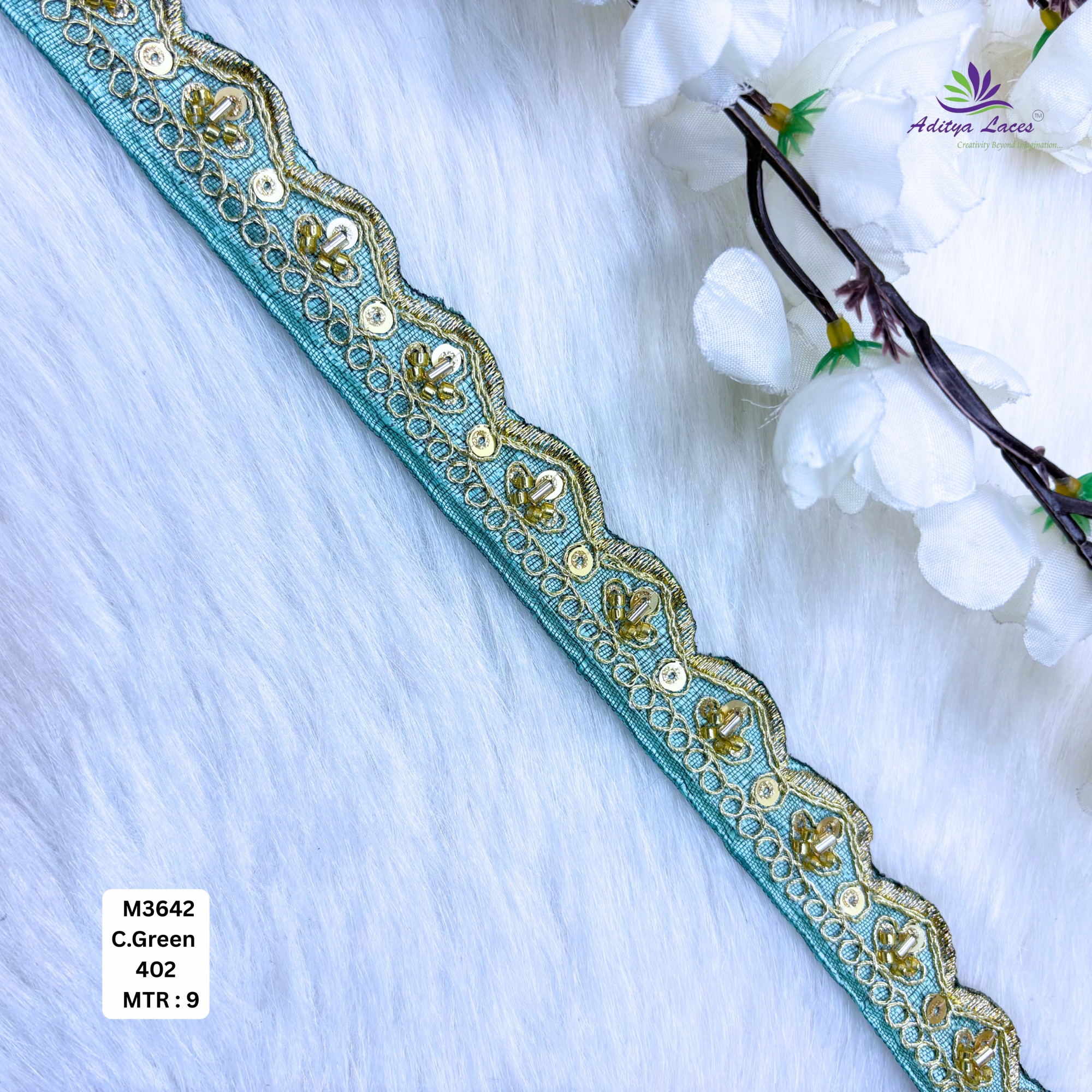 Malbari Multicolor Striped Embroidery Lace Trim Designer Saree Border Bridal Decorative Lace Wholesale Supplier