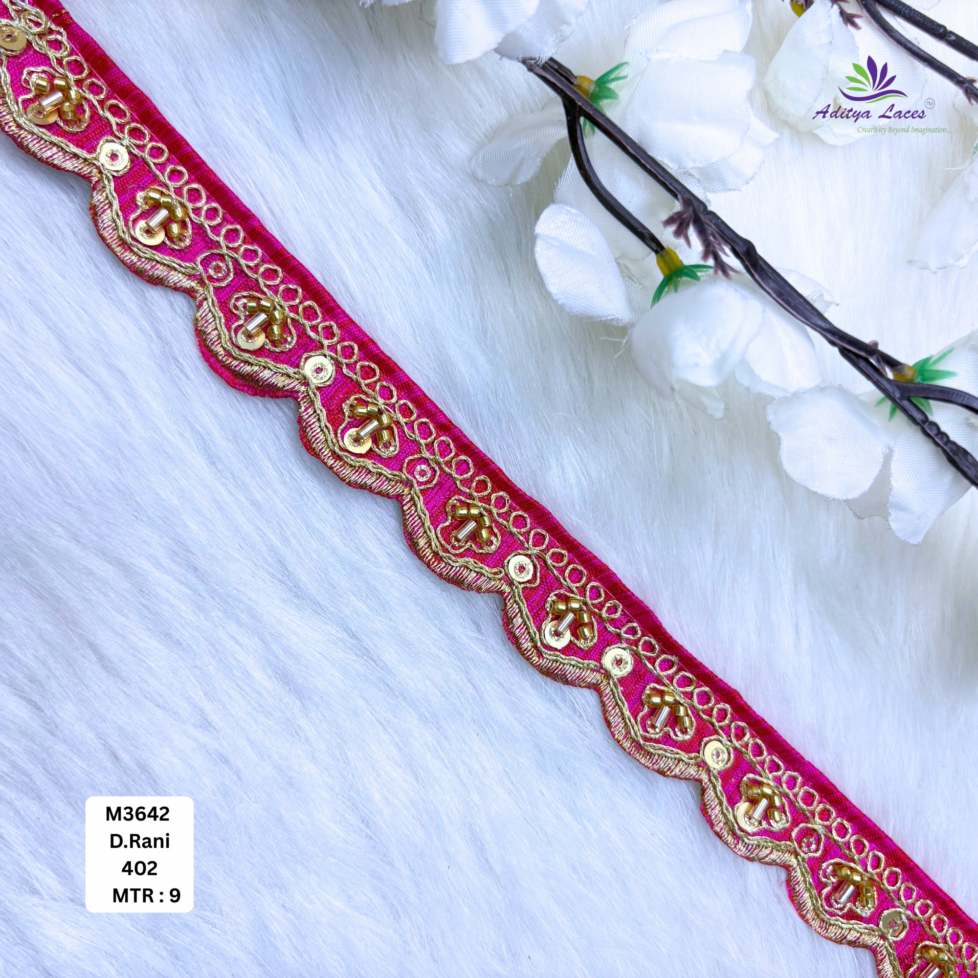 Malbari Multicolor Striped Embroidery Lace Trim Designer Saree Border Bridal Decorative Lace Wholesale Supplier