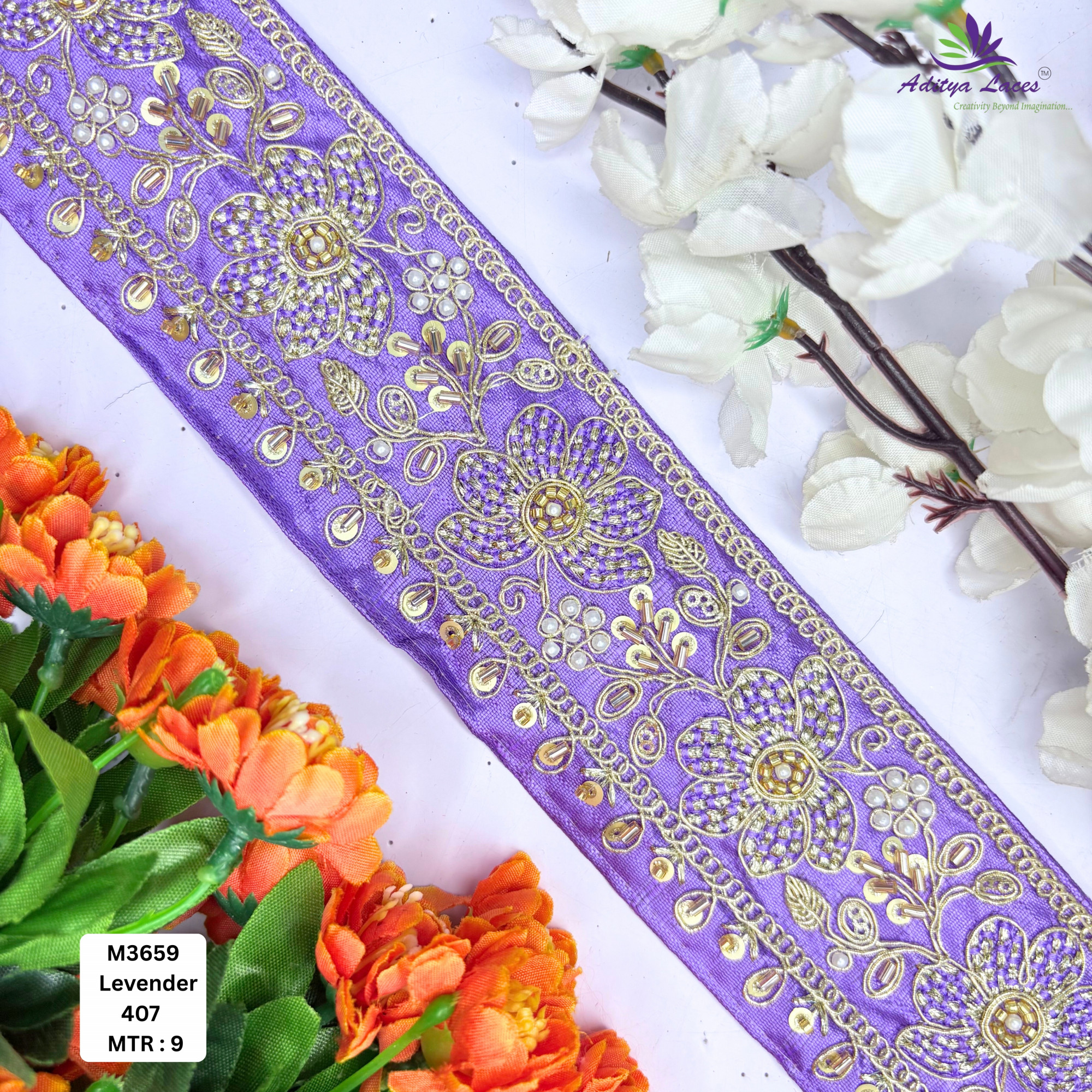 Modern Handcrafted Beaded Border for Fashion Accessories