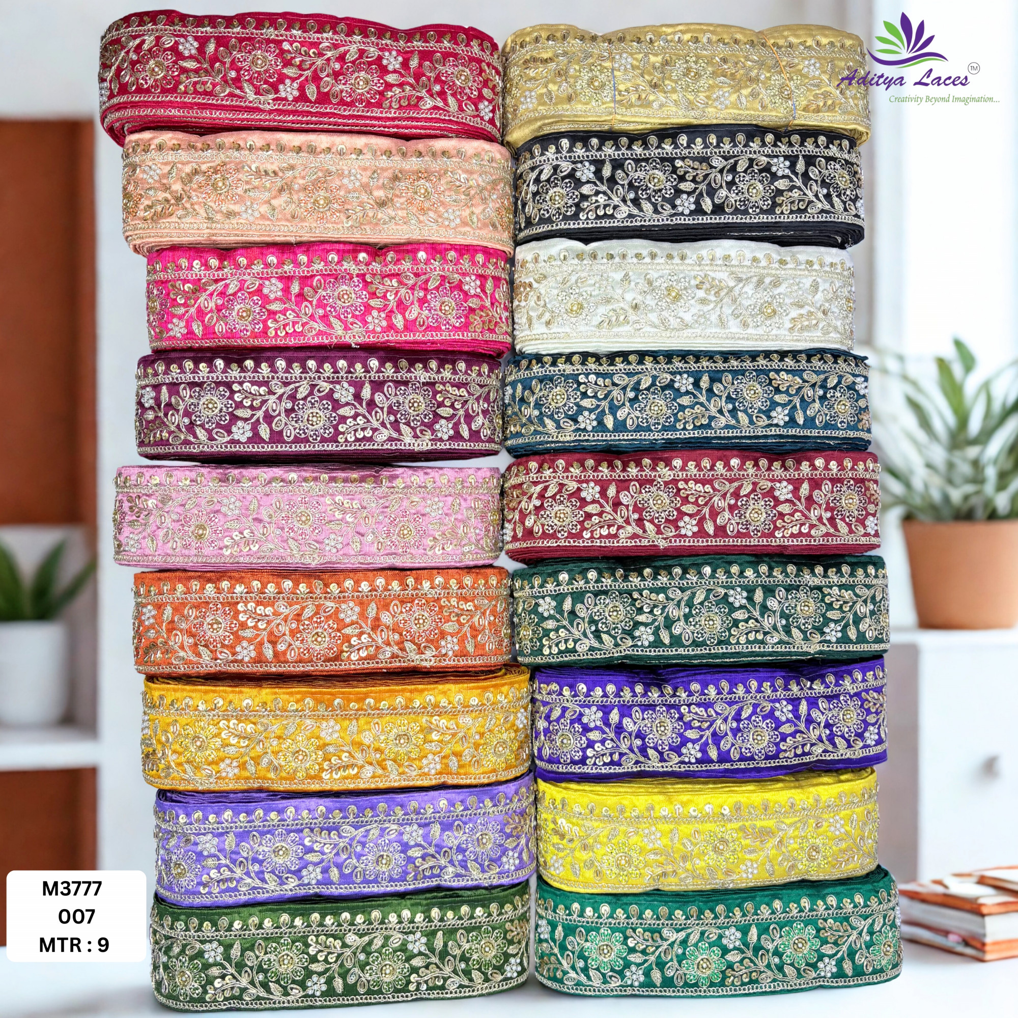 Stylish Luxury Fashion Beads Lace for Lehenga Saree