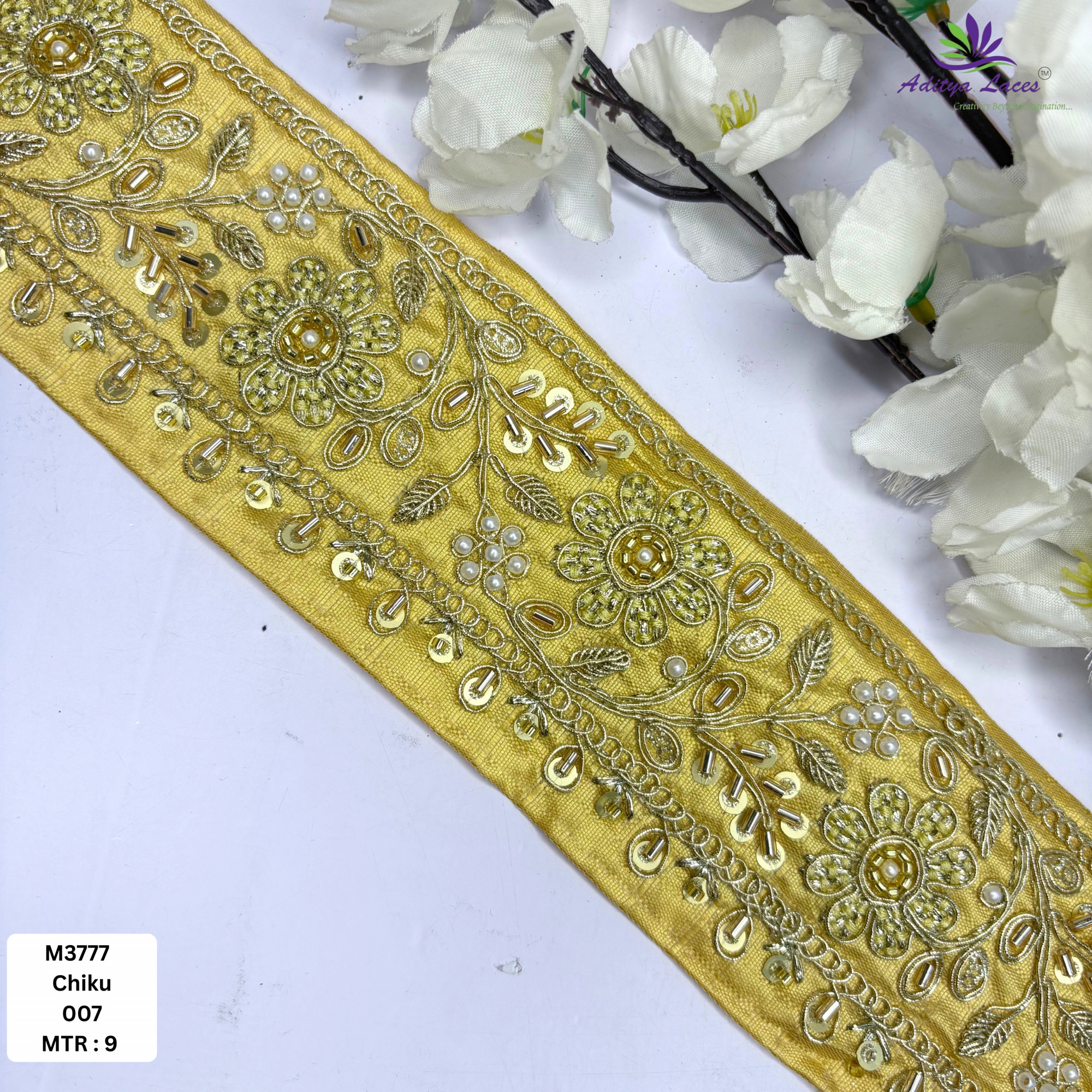 Stylish Luxury Fashion Beads Lace for Lehenga Saree