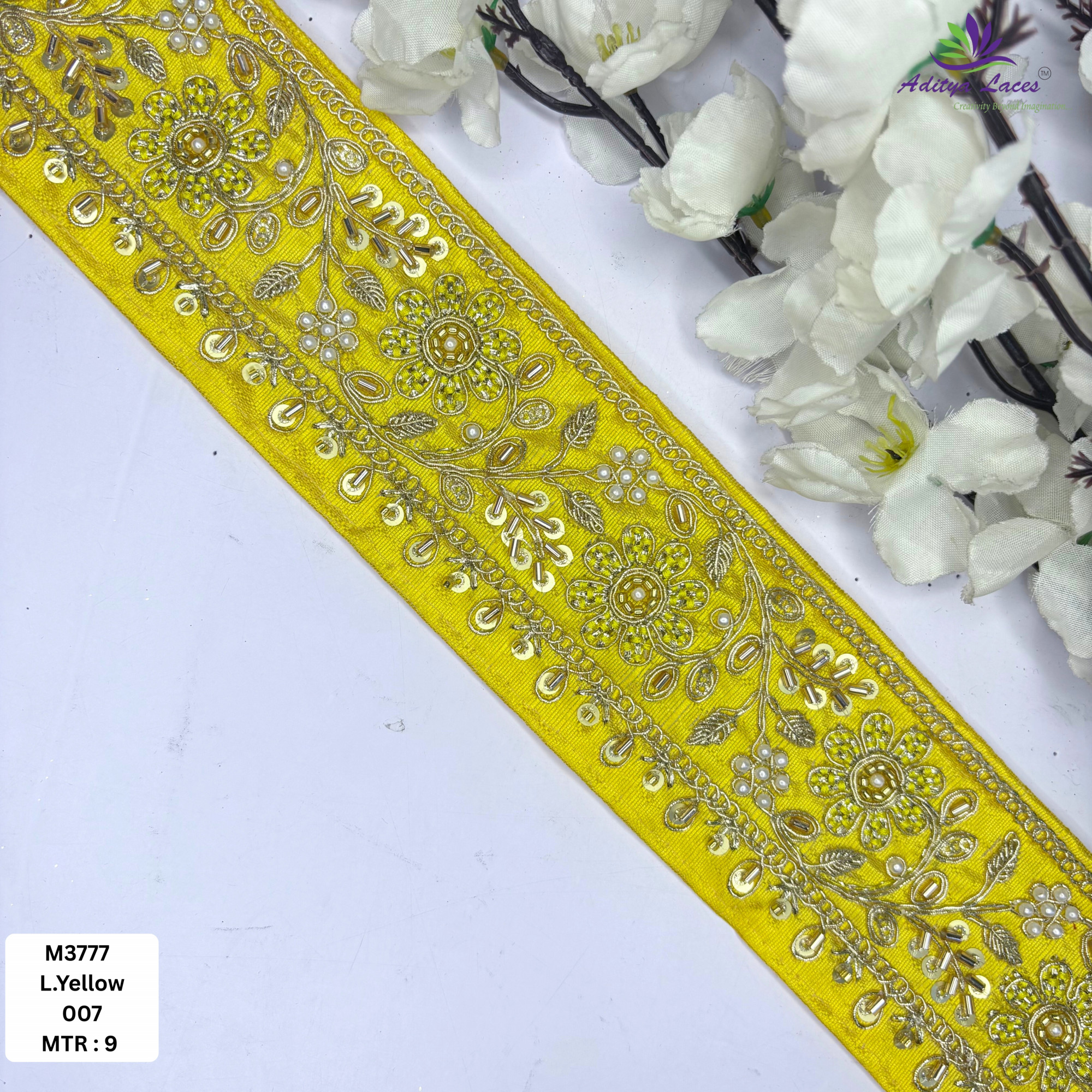 Stylish Luxury Fashion Beads Lace for Lehenga Saree