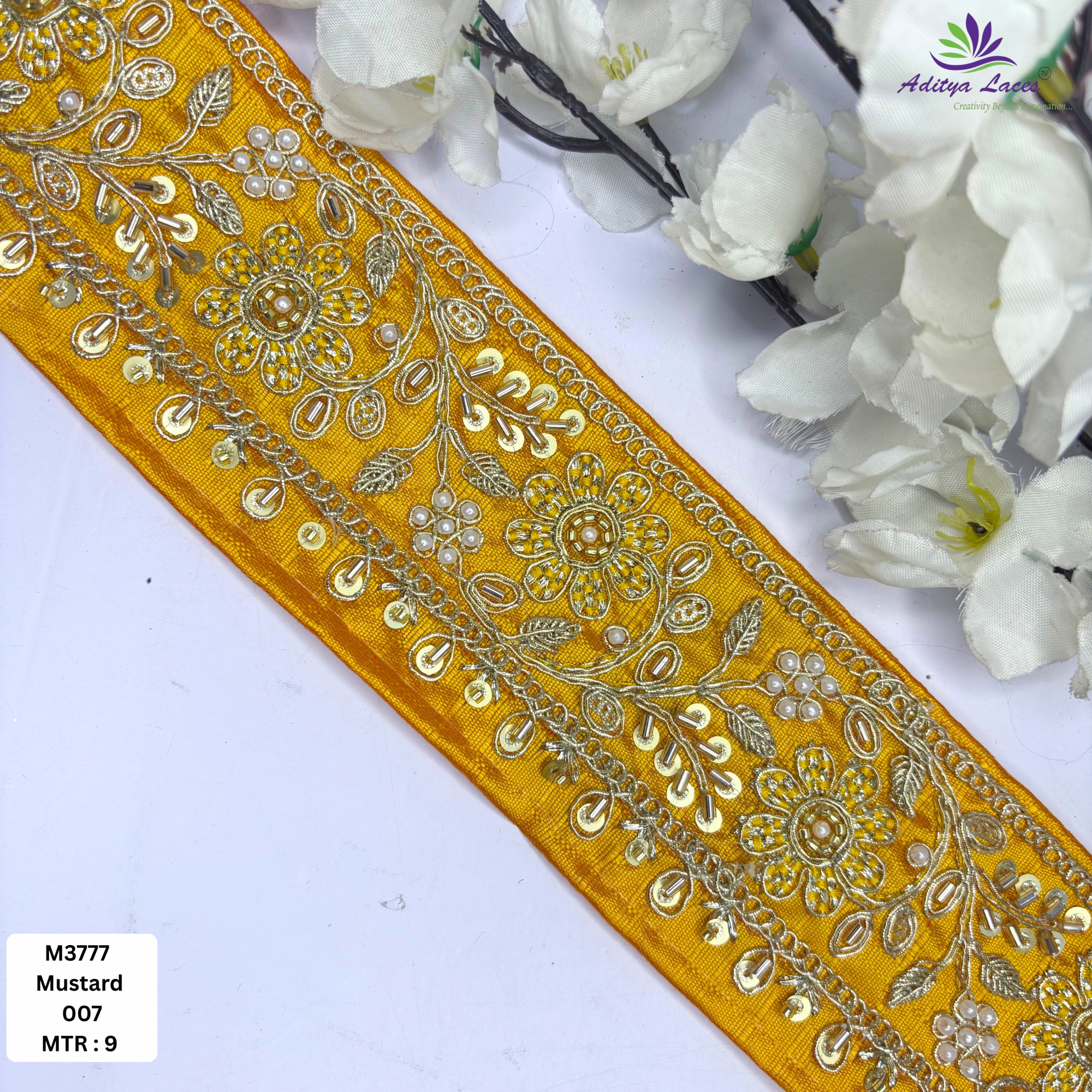 Stylish Luxury Fashion Beads Lace for Lehenga Saree