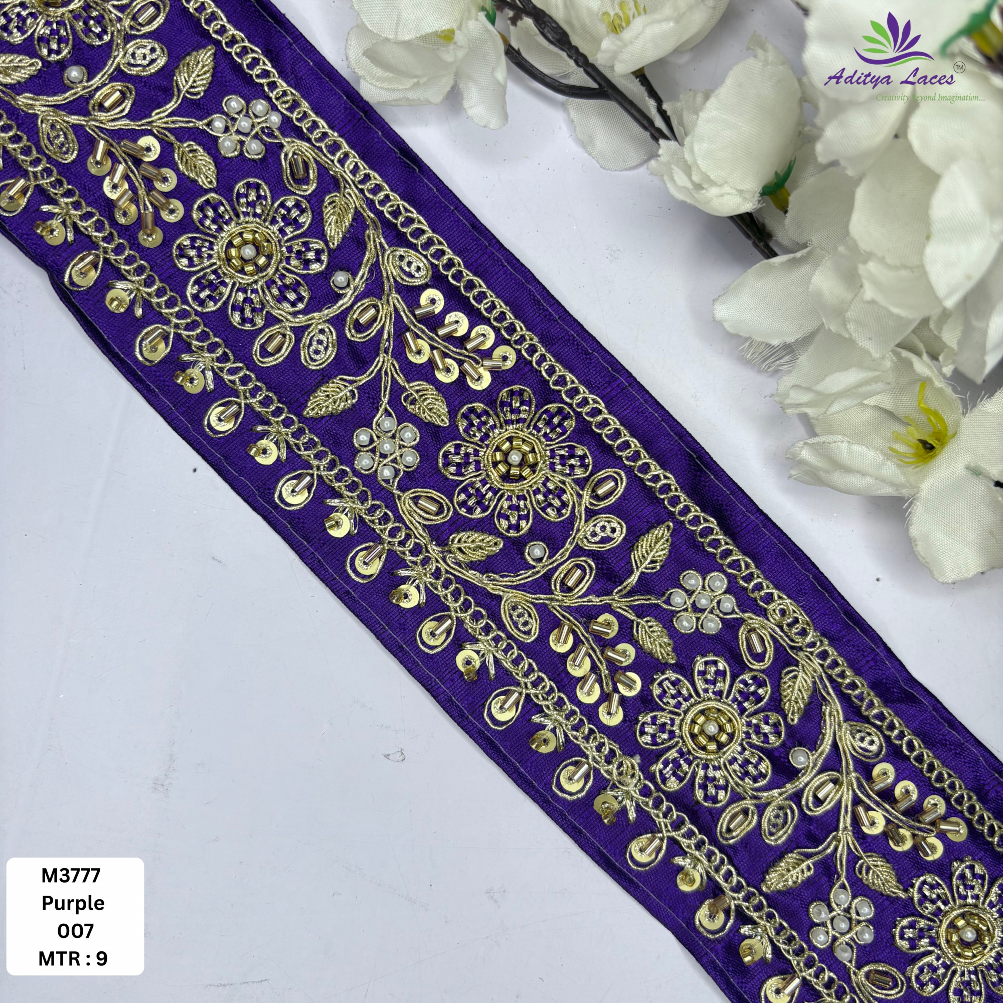 Stylish Luxury Fashion Beads Lace for Lehenga Saree