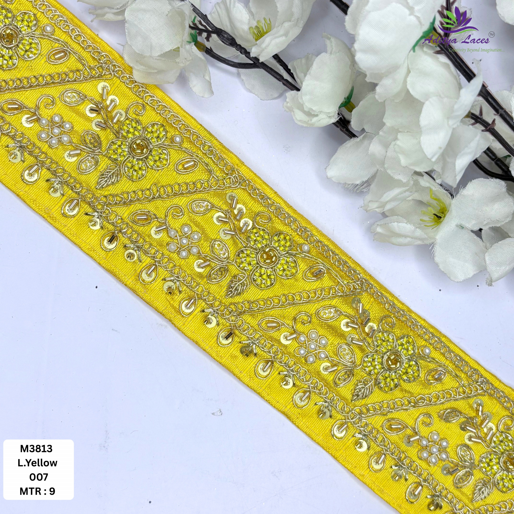Fancy Handcrafted Beaded Border for Ethnic Dresses