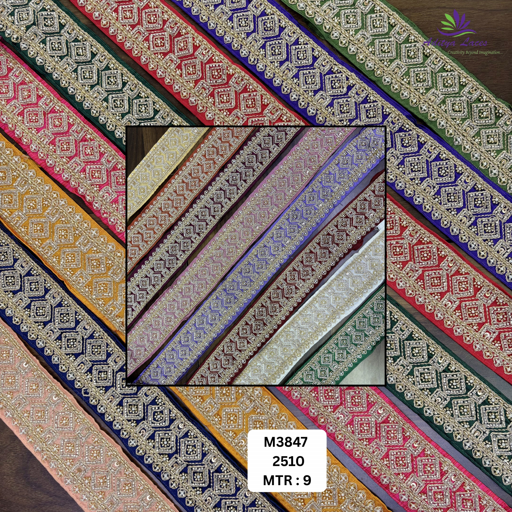 Wedding Garment Decorative Beads Trim for Lehenga Saree
