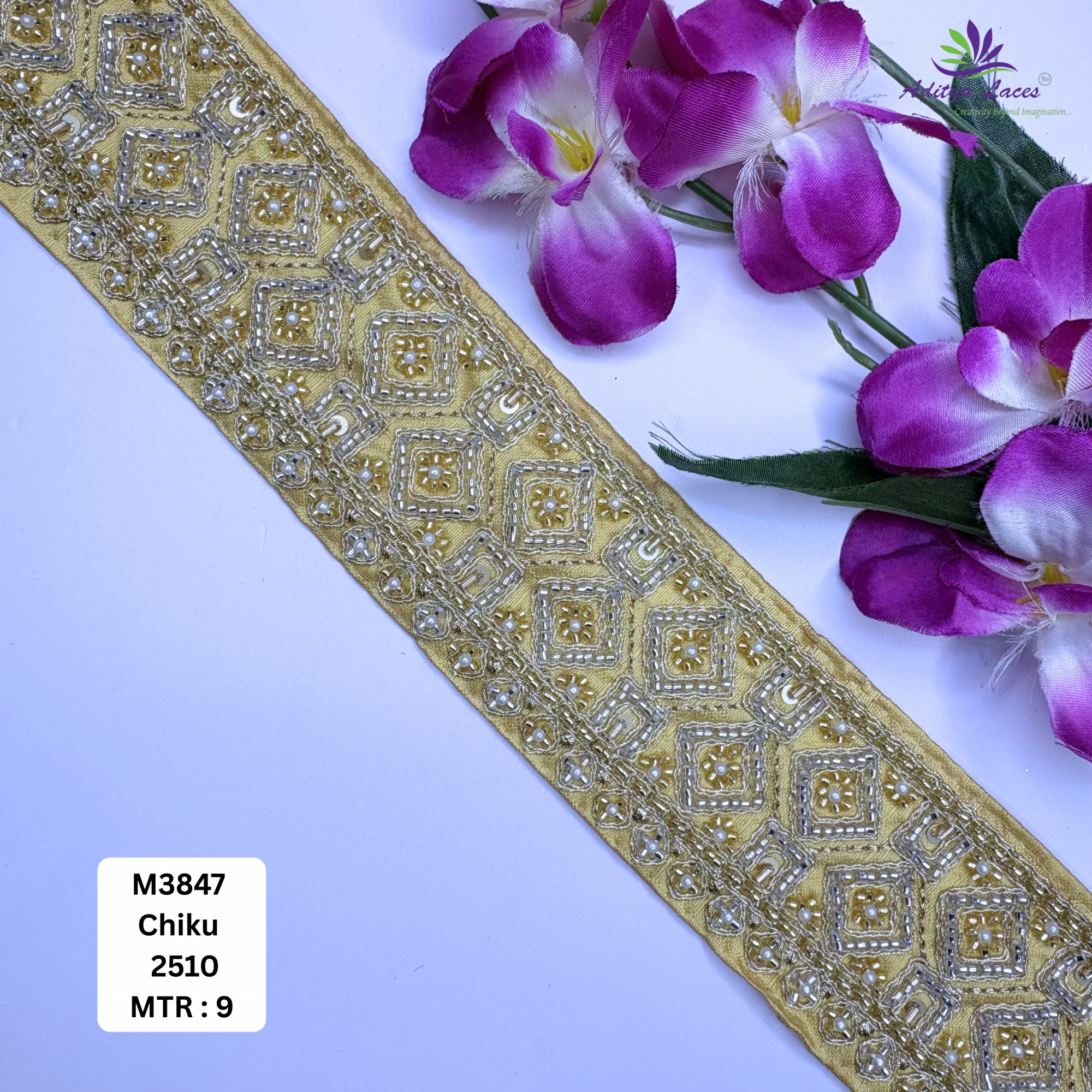 Wedding Garment Decorative Beads Trim for Lehenga Saree