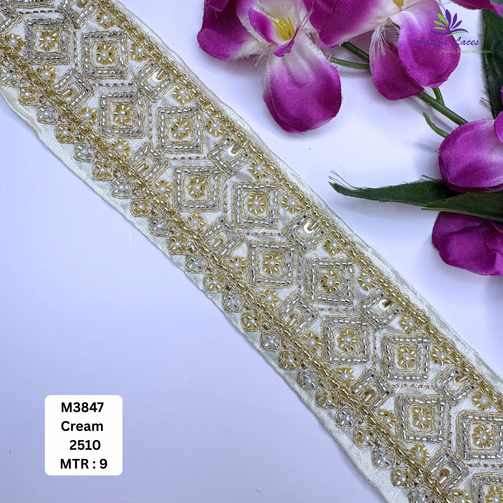 Wedding Garment Decorative Beads Trim for Lehenga Saree