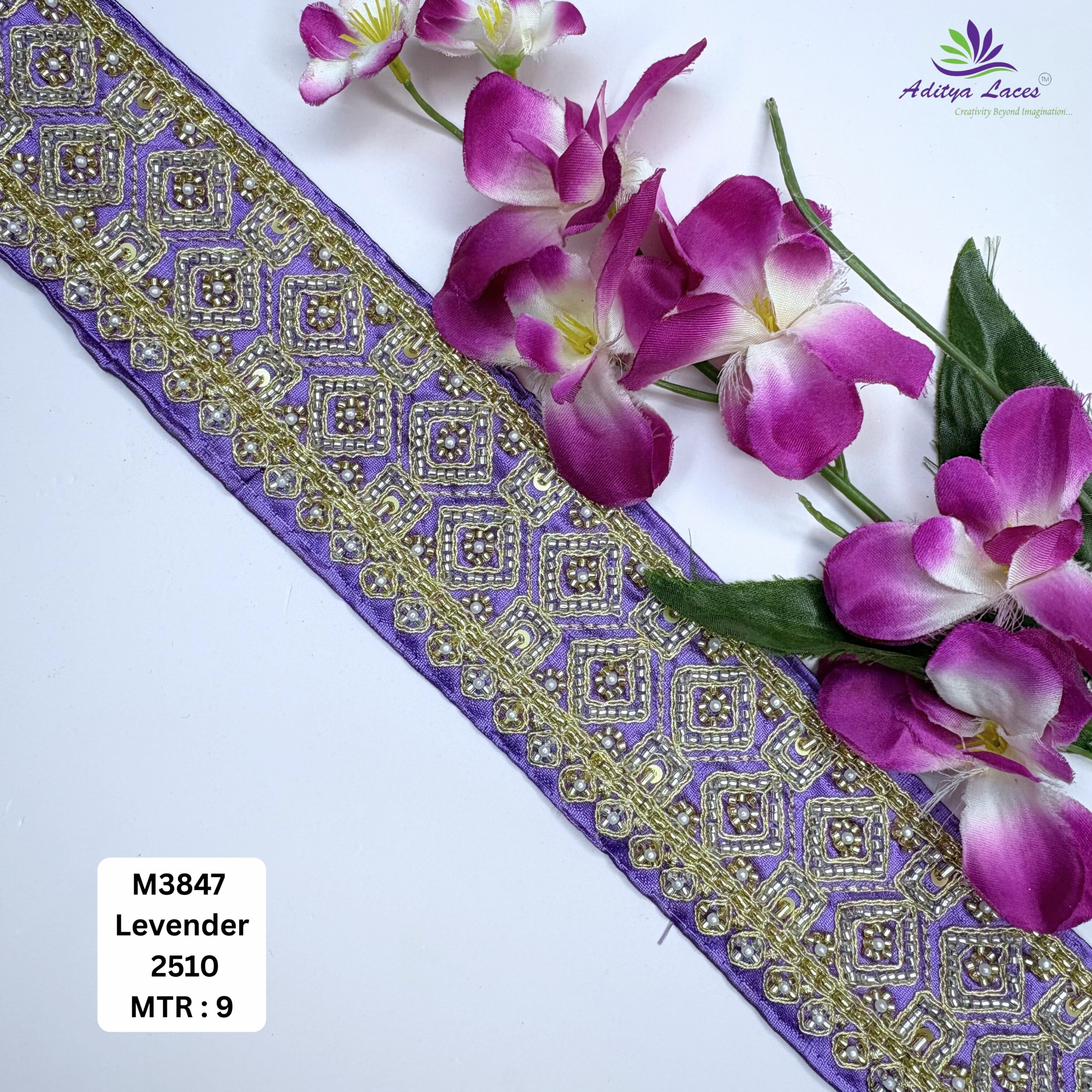 Wedding Garment Decorative Beads Trim for Lehenga Saree