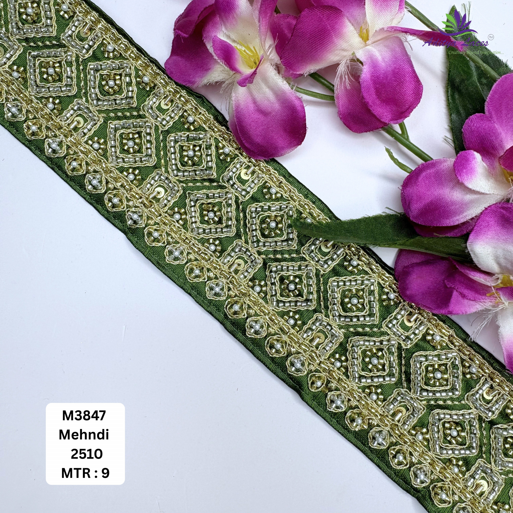 Wedding Garment Decorative Beads Trim for Lehenga Saree