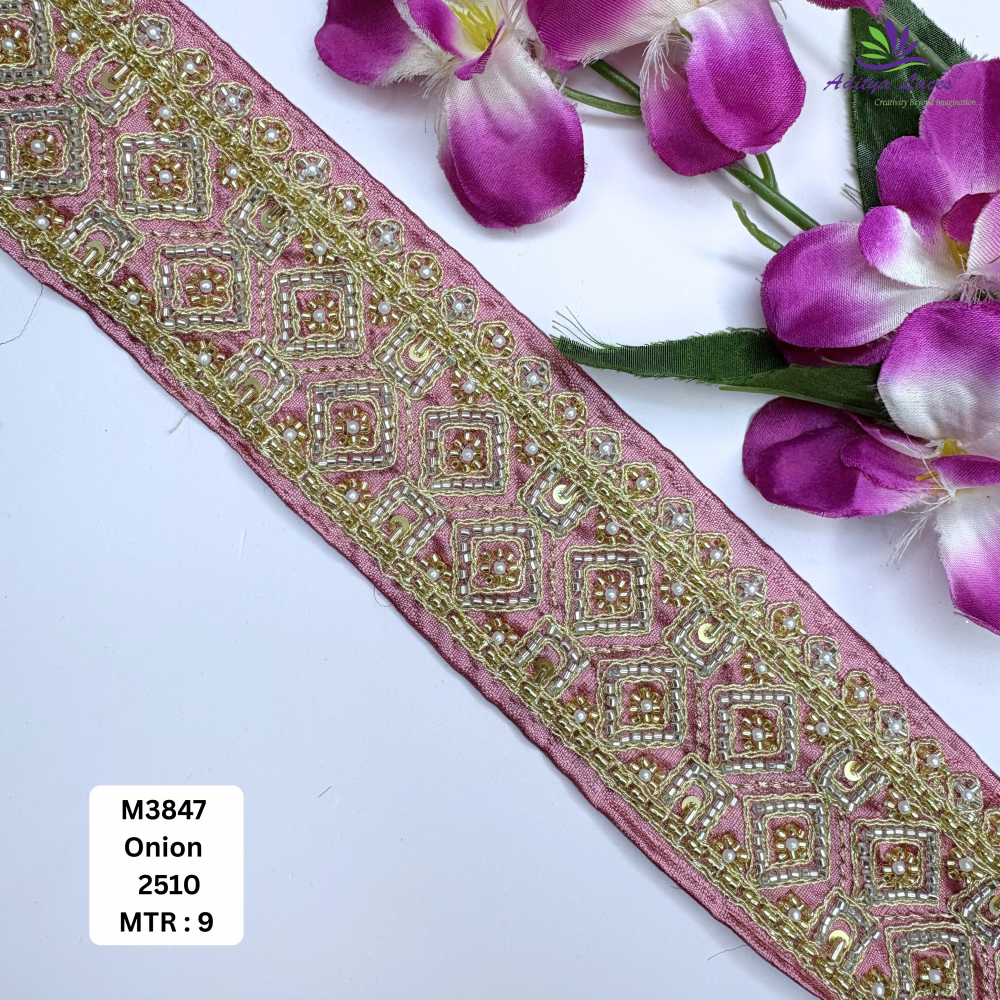 Wedding Garment Decorative Beads Trim for Lehenga Saree