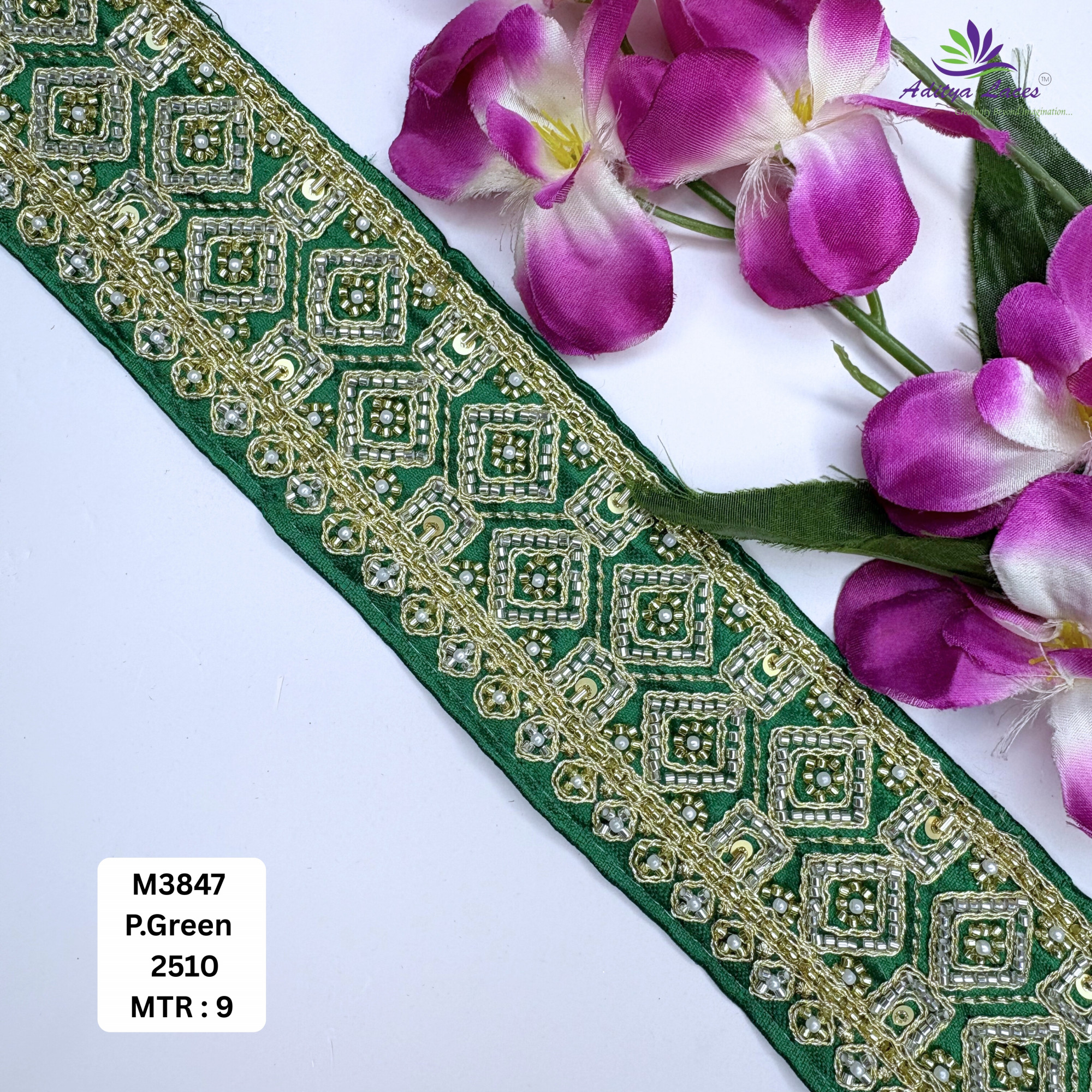 Wedding Garment Decorative Beads Trim for Lehenga Saree